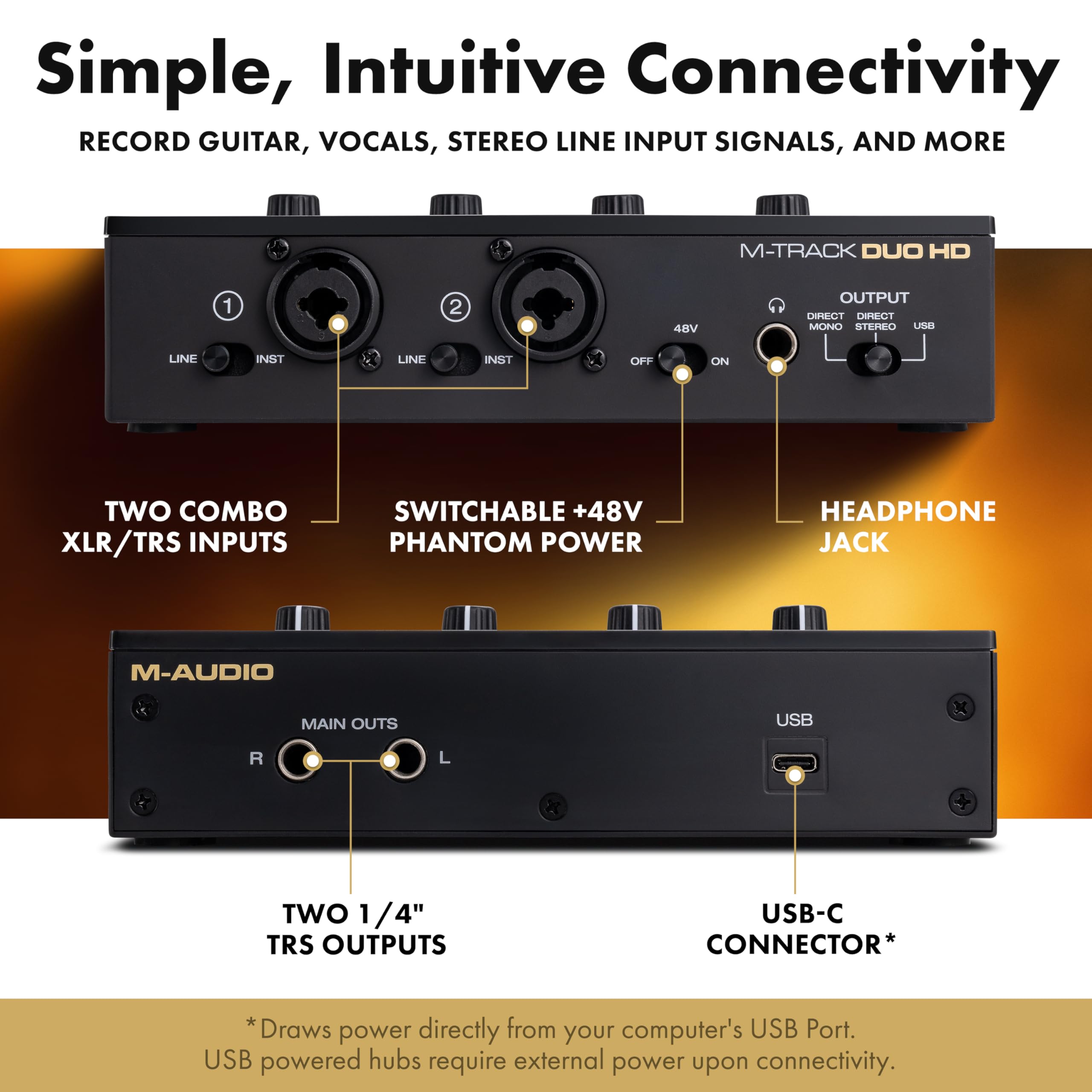 M-AUDIO Pack Contrôleur MIDI Keystation Mini 32 MK3 avec Interface Audio M-Track Duo HD pour Enregistrement Studio, Production Musicale, Podcasting, Streaming