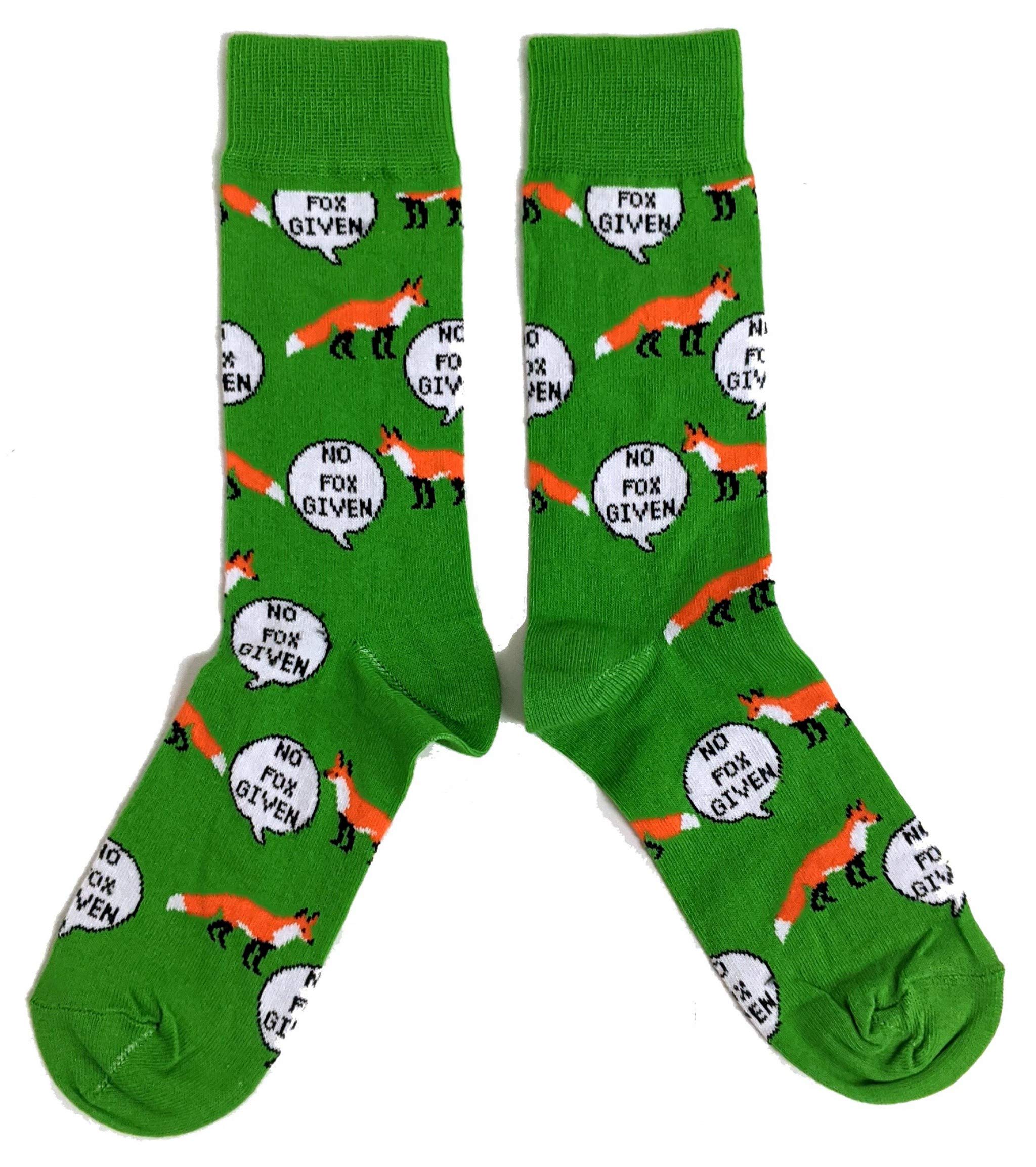 Sock Shack Men's Green No Fox Given Cute Word Pun Socks 6-11 Uk / 39-45 Eur/ 7-12 Usa