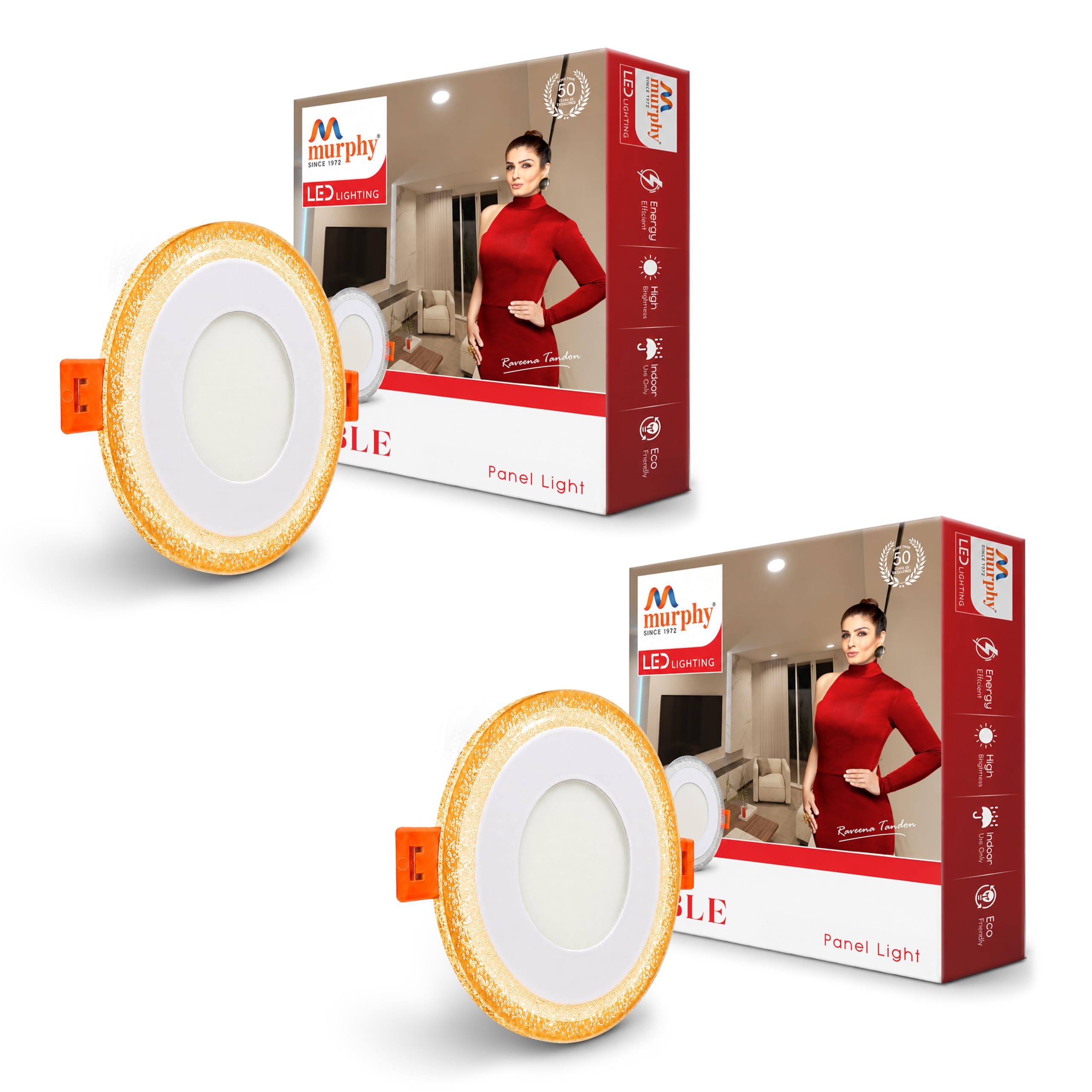 Murphy Bubble 3W+3W LED Panel Light | 2 in 1 Glow (Cool White + Warm White) | Suitable fit 8 cm cutout | Aluminium + Polycarbonate Body | 4kV Surge Protection | BIS Approved | 2-Year Warranty | Pack of 2-image-22