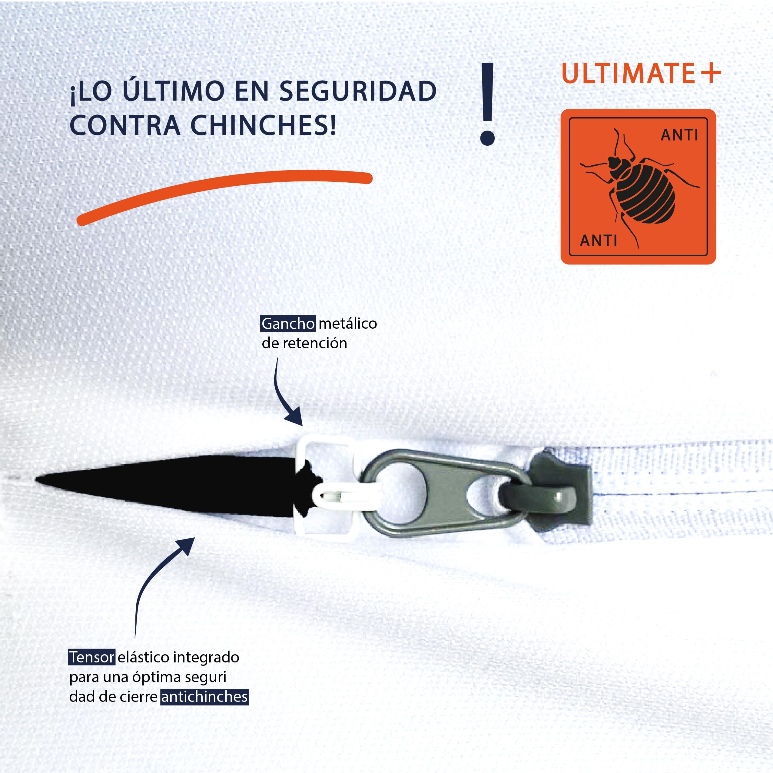 Twillie – Funda de colchón integral 150x190x25 cm Impermeable – Anti-chinches – Oeko-TEX® Protector de colchón completo con cremallera - Tratamiento AEGIS® Anti-ácaros, antibacteriano – Fabr. en la UE