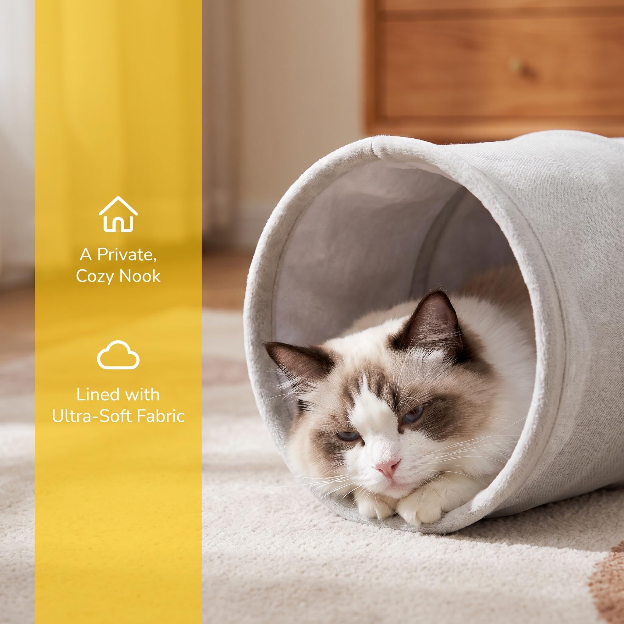 Kitty Tunenel Katzen-Spielzeug, Zusammenklappbar (2PCS-Mixed) | Cattuntnel – Weiche Imitation Baumwolle Velvet Pet Play Tunnel | Interaktives Katzenspielzeug Für Katzen Und Kätzchen