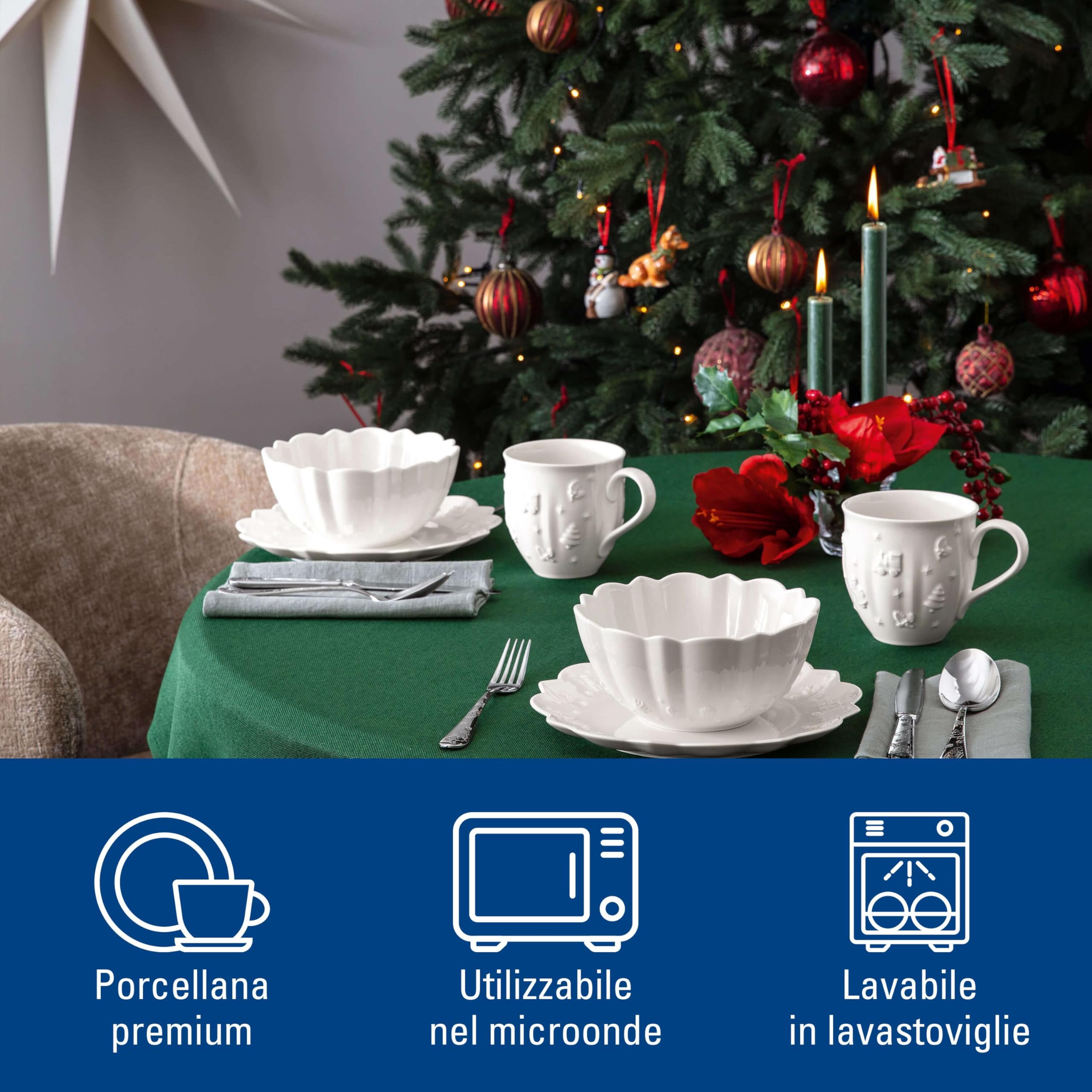 Villeroy & Boch – Toy's Delight Royal Classic servizio da caffè 6pz, piatti da colazione, ciotole per cereali, tazze, porcellana, lavabile in lavastoviglie, utilizzabile nel microonde