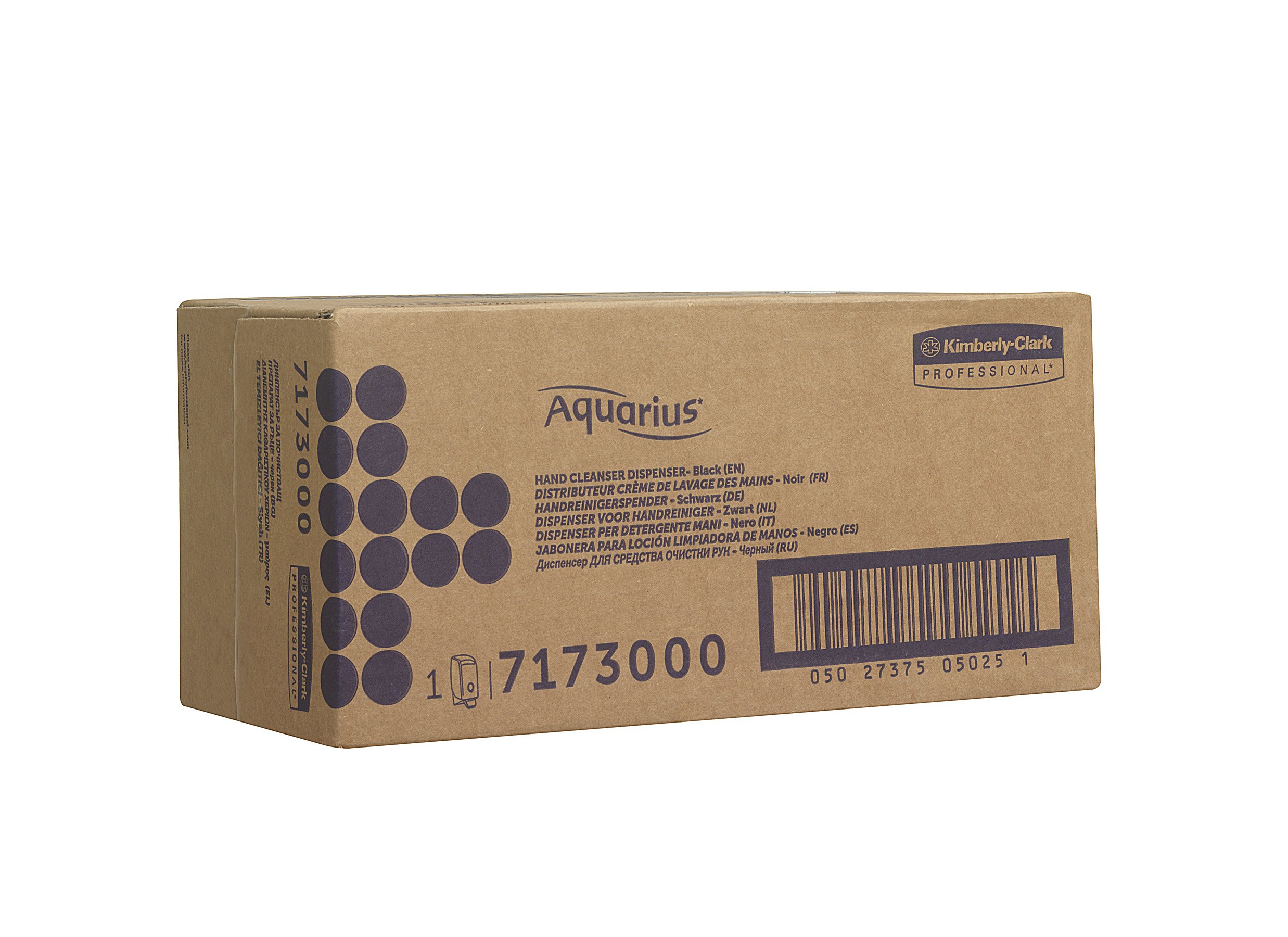 Aquarius 7173 Dispensador de gel de manos, 1 litro, Negro