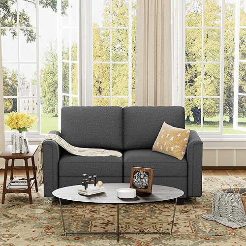 Modular Sectional Sofa with Storage Seat, Convertible Couch for Living Room, Deep Ottoman, Memory Foam Cushion, L Shaped Couch, Bed, Sleeper Sofa,
