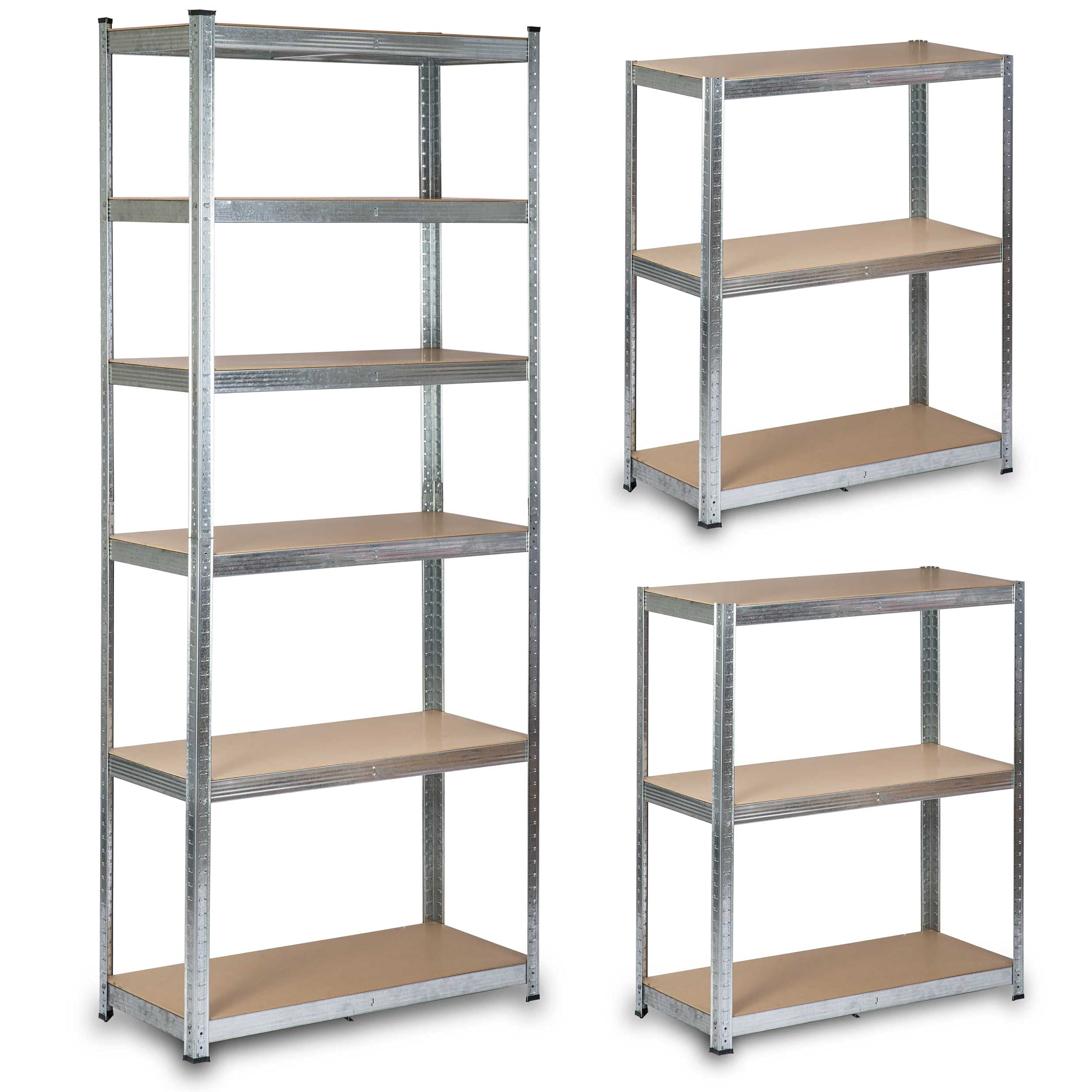 Humberg Scaffalatura per magazzino, magazzino, officina, resistente, 2 in 1, 222 x 90 x 40 cm, con 6 ripiani, portata massima 600 kg