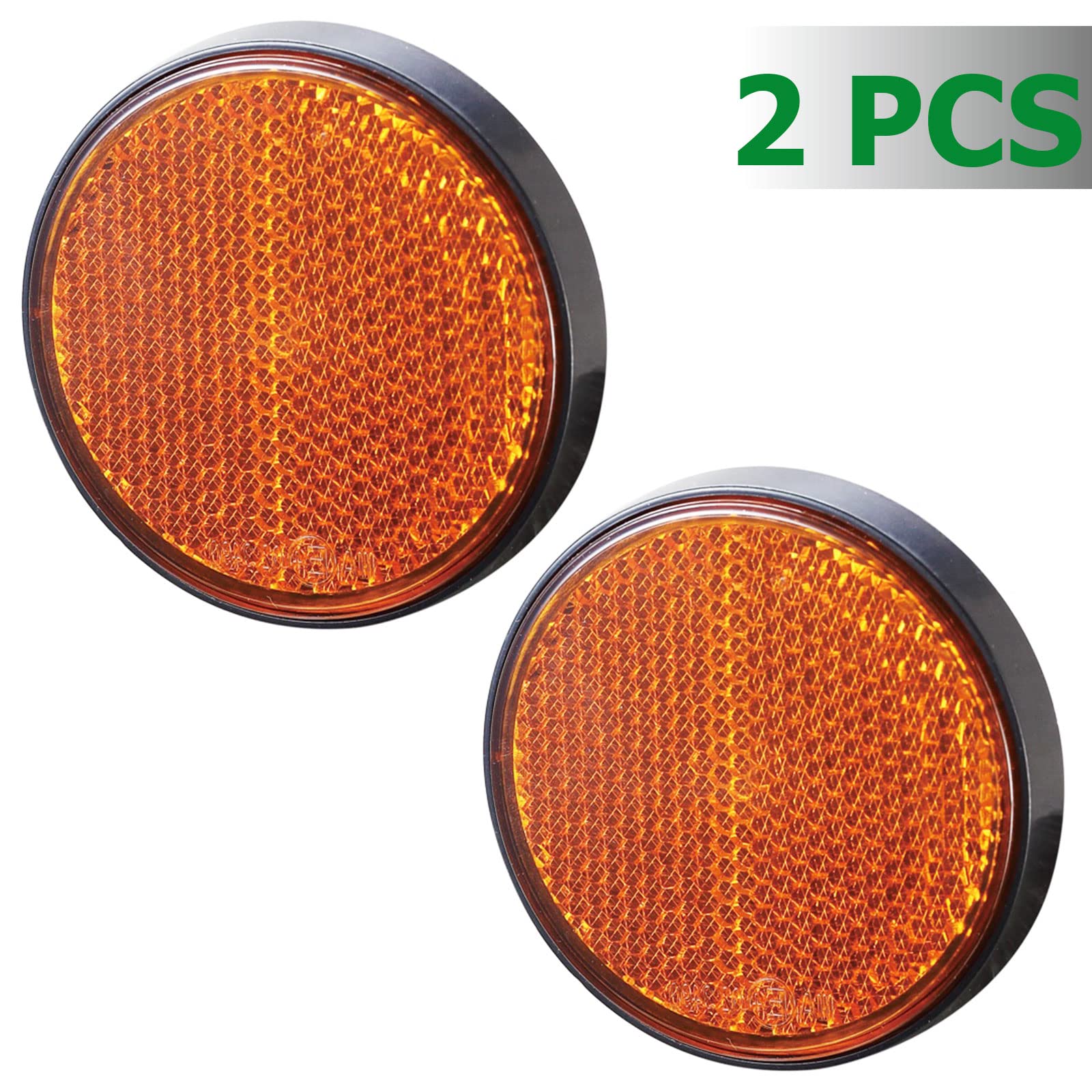 LOT DE 10 Catadioptres Ronds Remorque Circulaires Moto 56mm Jaune EUR 18,39 - PicClick FR