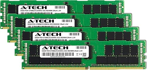 Miniatura 2 de A-Tech Kit de 64 GB (4 x 16 GB) RAM para Supermicro SUPER X10SDV-4C-TLN2F, X10SDV-F, X10SRA-F, X11DPG-QT, X11DPG-SN, X11DPH-I  DDR4 2133MHz