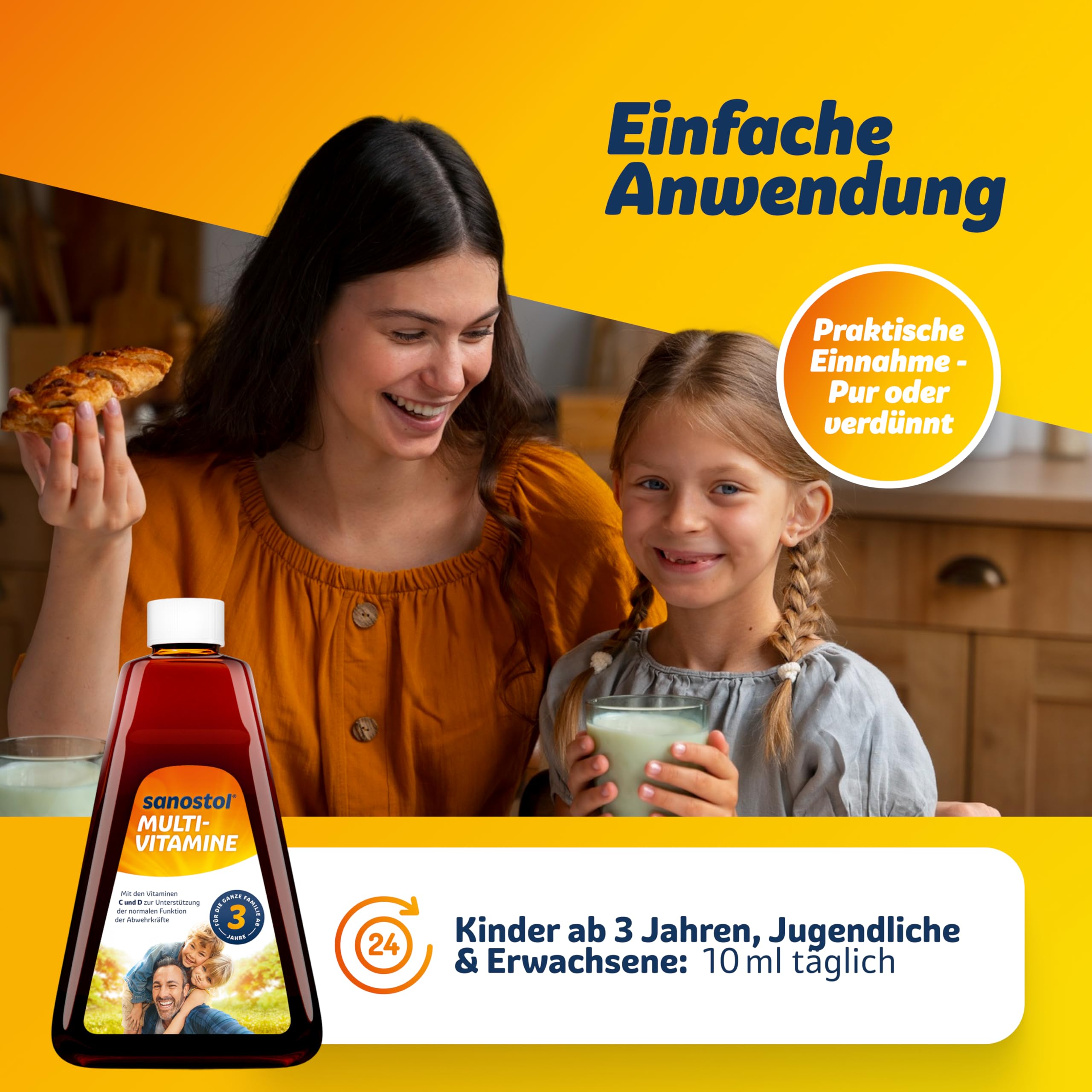 Sanostol® Multi-Vitamine mit 9 wichtigen Vitaminen, 2x 460 ml