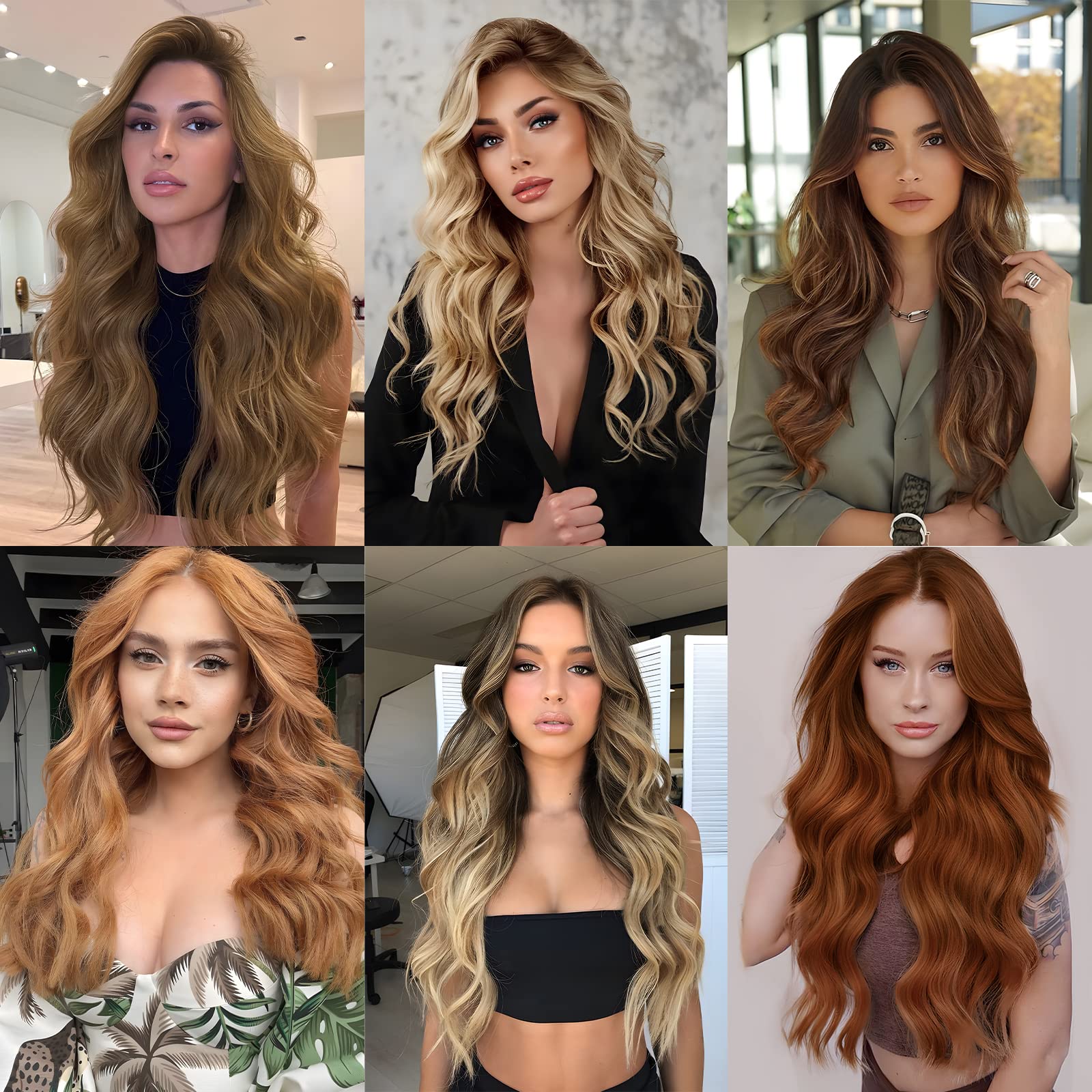 Invisible Wire Hair Extensions with Secure Clips Long Wavy Layered Synthetic AISI HAIR 20 Inch Invisible Wire Hair Extensions with  main image 3
