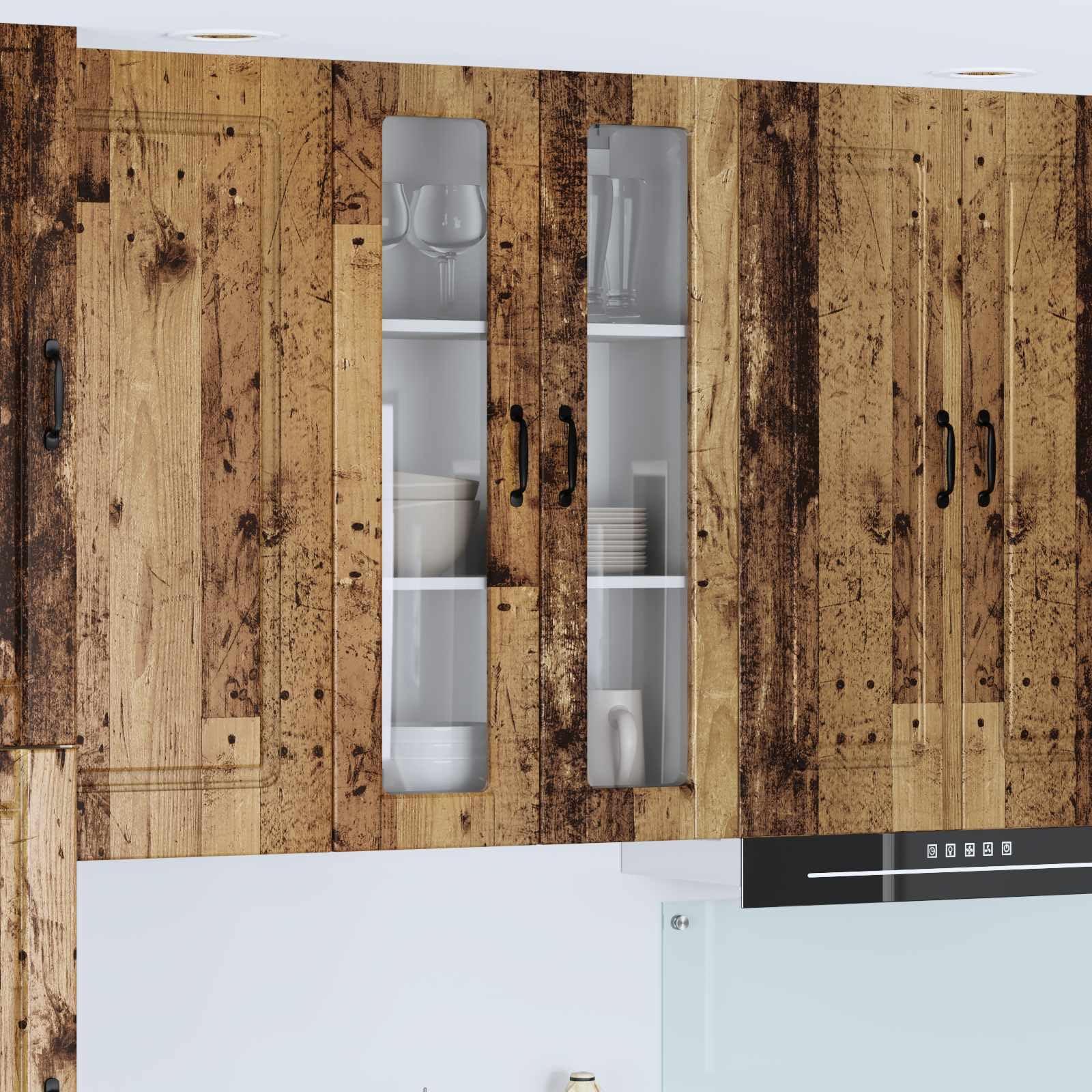 Mobile da cucina con mensola in legno anticato, 60 x 31 x 100 cm, resistente, per cucina, sala da pranzo, dispensa, portaoggetti versatile, design moderno