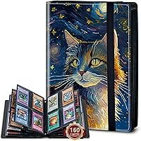 Vista 30 de Rossy Carpeta para tarjetas coleccionables, 9 bolsillos, impermeable, para coleccionar tarjetas, con 360 bolsillos laterales de carga para tarjetas