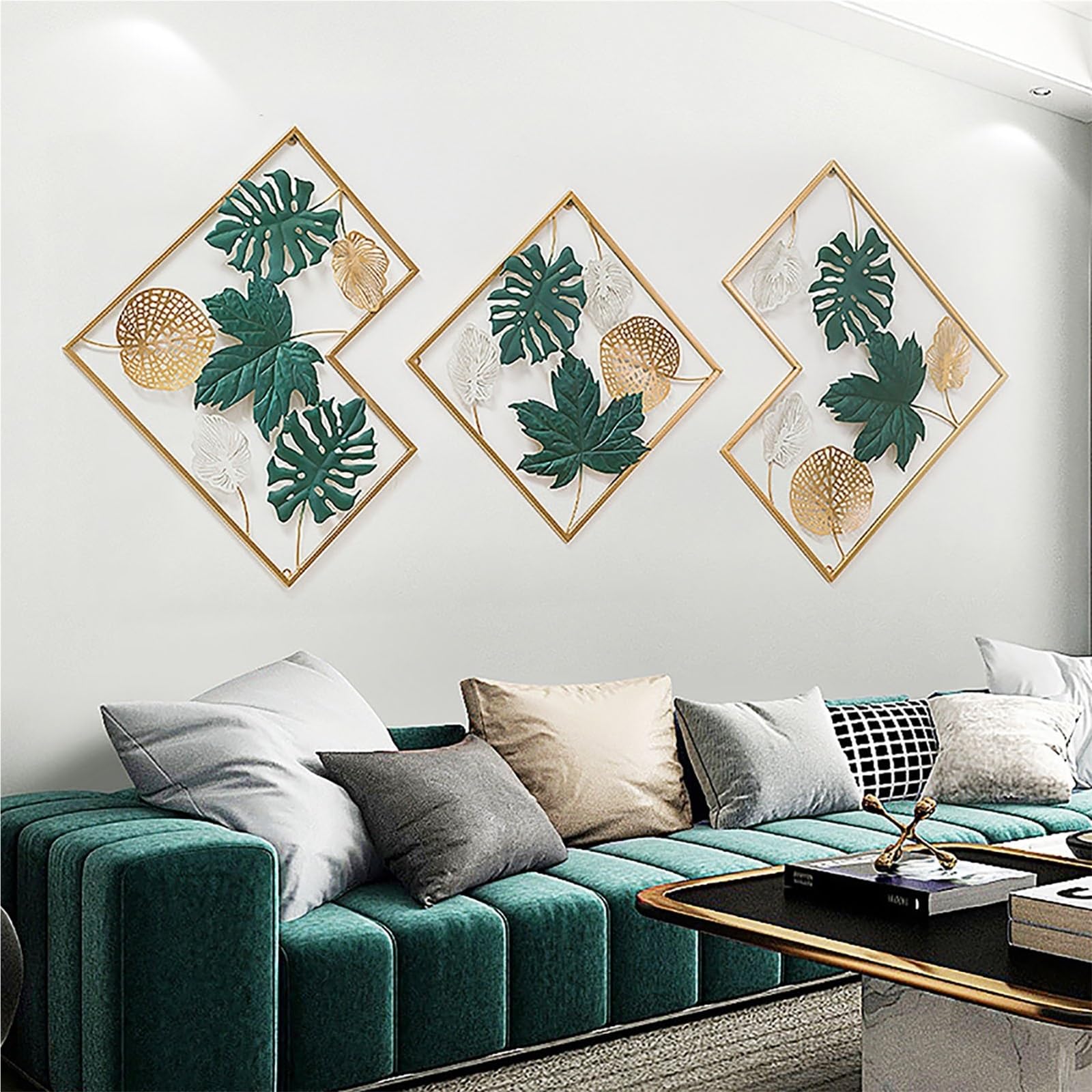 Genérico Esculturas de Pared de Hierro Decoración de Pared de Metal 3D | Estilo Moderno Decoración de Pared para el Hogar Oficina 67*28 in(A)