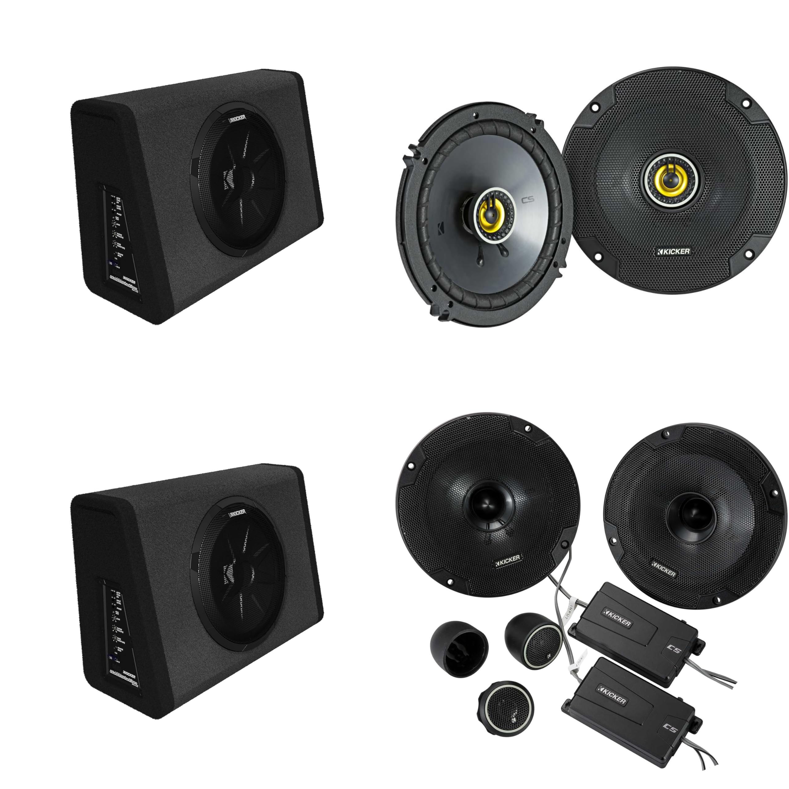 Kicker (2) 11PT250 Powered Sub Enclosure & 46CSS654 6.5