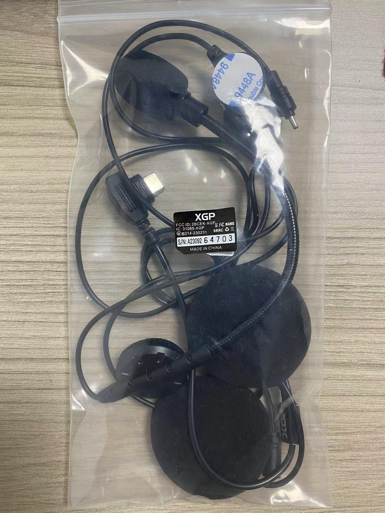 XGP X1 Motorcycle Headset Hi-fi Speakers With Boom And Button Microphone Audio Kit