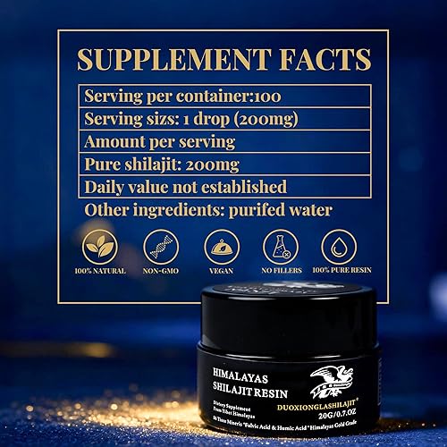 Miniatura 8 de Resina Shilajit del Himalaya, grado dorado puro, 100% natural con más de 85 oligominerales | Impulso de energía y apoyo inmunológico para hombres y