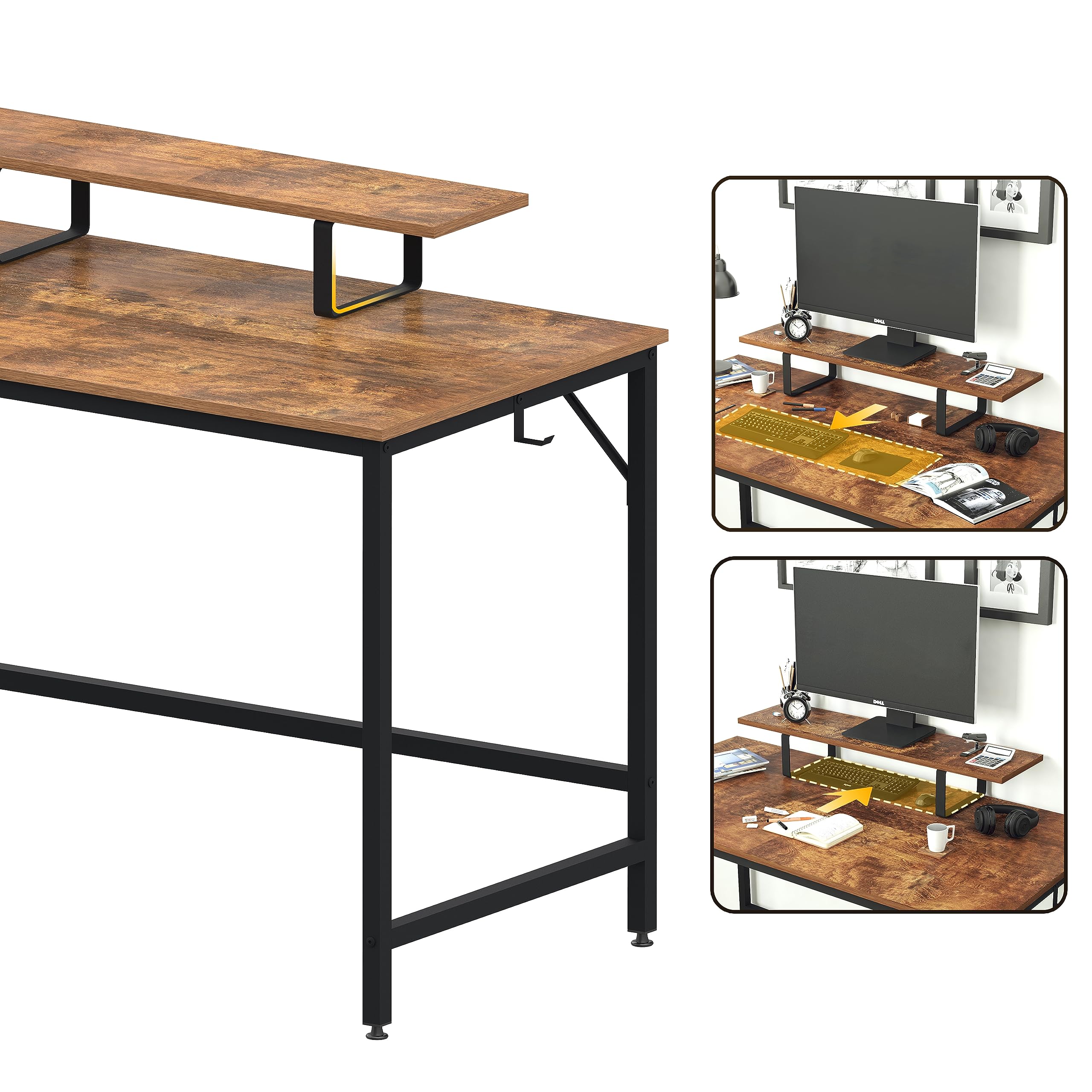 JOISCOPE Computer Desk With Monitor Stand, Study Desk For, 50 OFF