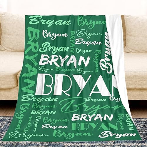 Miniatura 10 de Dr.TOUGH Manta personalizada con nombre para adultos y niños, mantas personalizadas de franela y mantas personalizadas