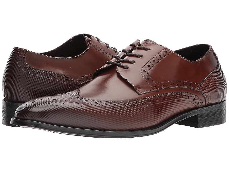 

Kenneth Cole New York Design 10381 (Cognac) Men's Lace Up Wing Tip Shoes