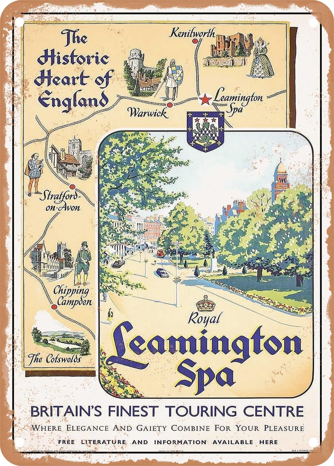 METAL SIGN - 1959 Royal Leamington Spa Vintage Ad home decor