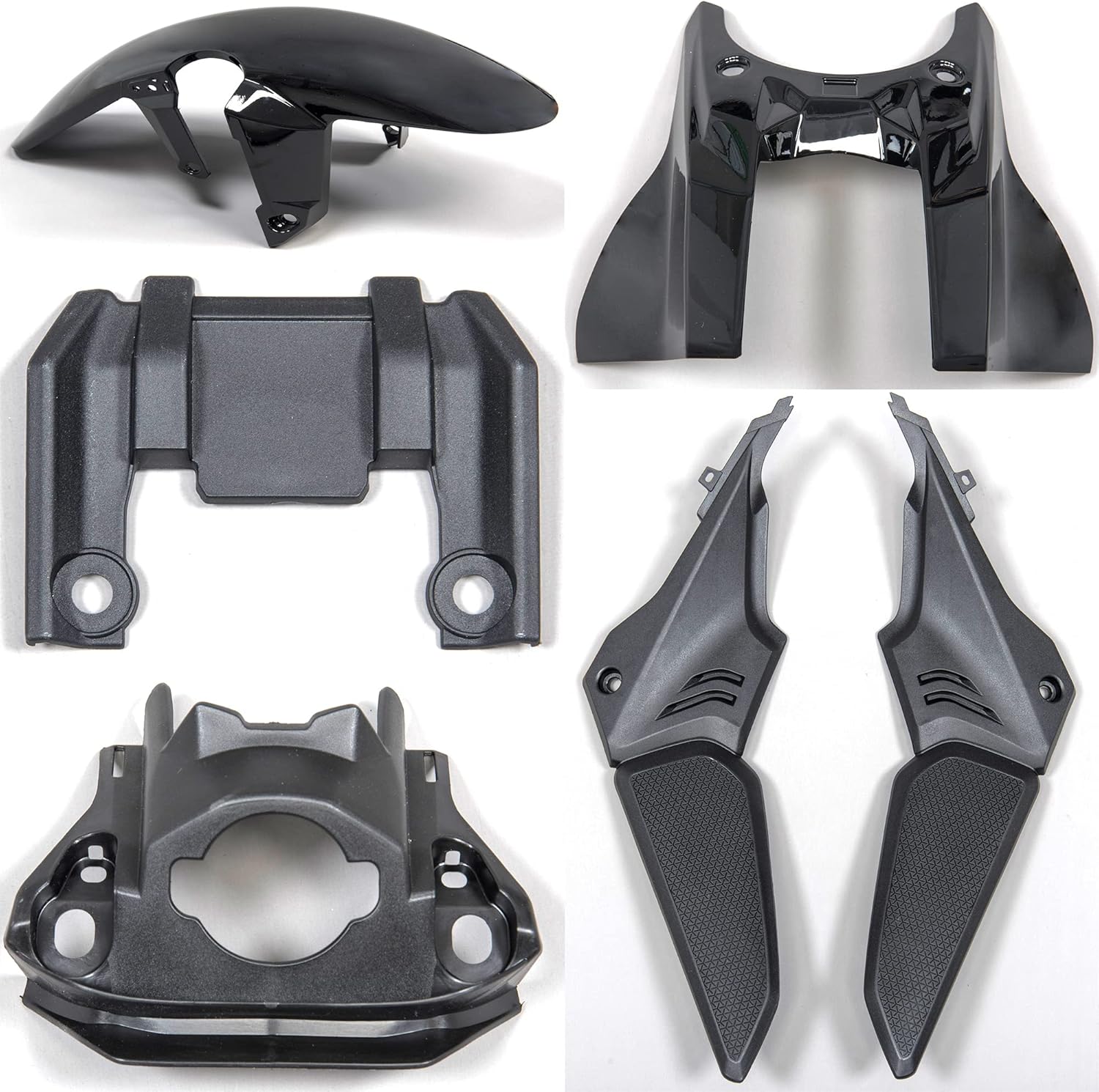 XKH- Motorcycle Gloss Black ABS Injection Plastic Fairing Kit Compatible With Hond CB650R 2019 2020 2021 20Pieces/Full Set Bodywork Body Kit Motorcycle Accessories [P/N: GZSP-6604-GBK]