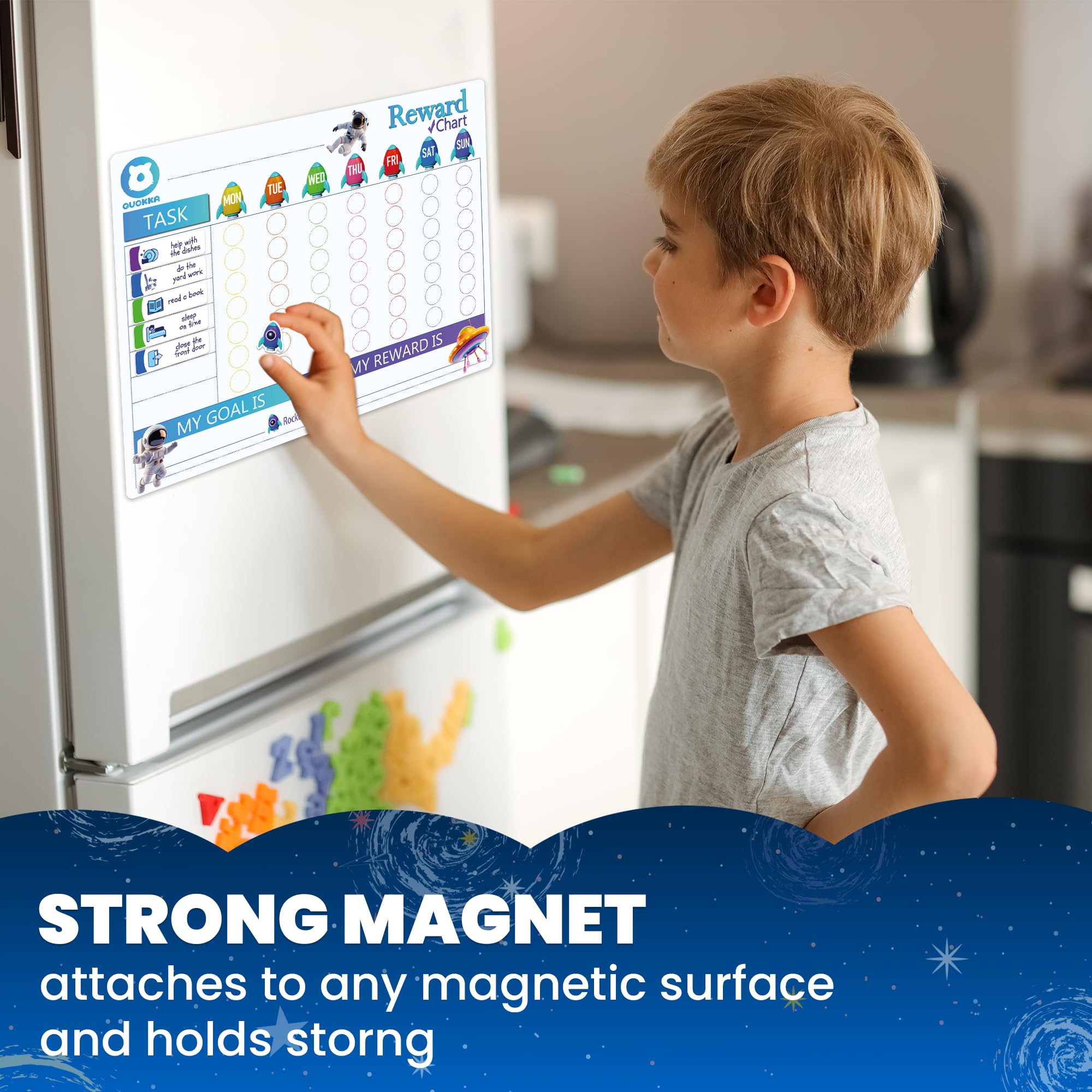 Snapklik.com : Magnetic Behavior Chore Chart For Kids At Home - Blue ...