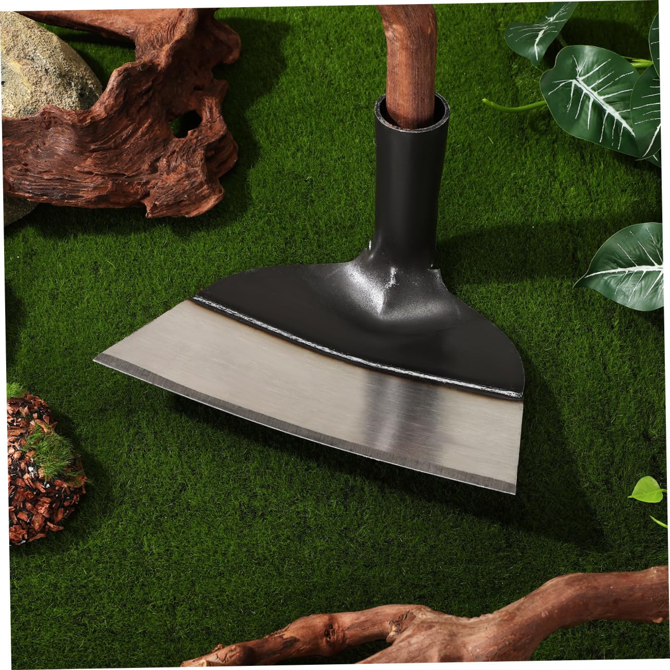 Yardwe Azada Construcción Sólida de Acero Resistente de Jardín para Deshierbe Manual sin Mango, Herramienta Adecuado para Jardineros y Agricultores