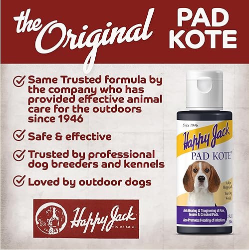 Miniatura 6 de HAPPY JACK Pad Kote - Chupete para perros, gatos y caballos (2 onzas), loción para patas, hidratante y chupete para cachorros y adultos, protege del