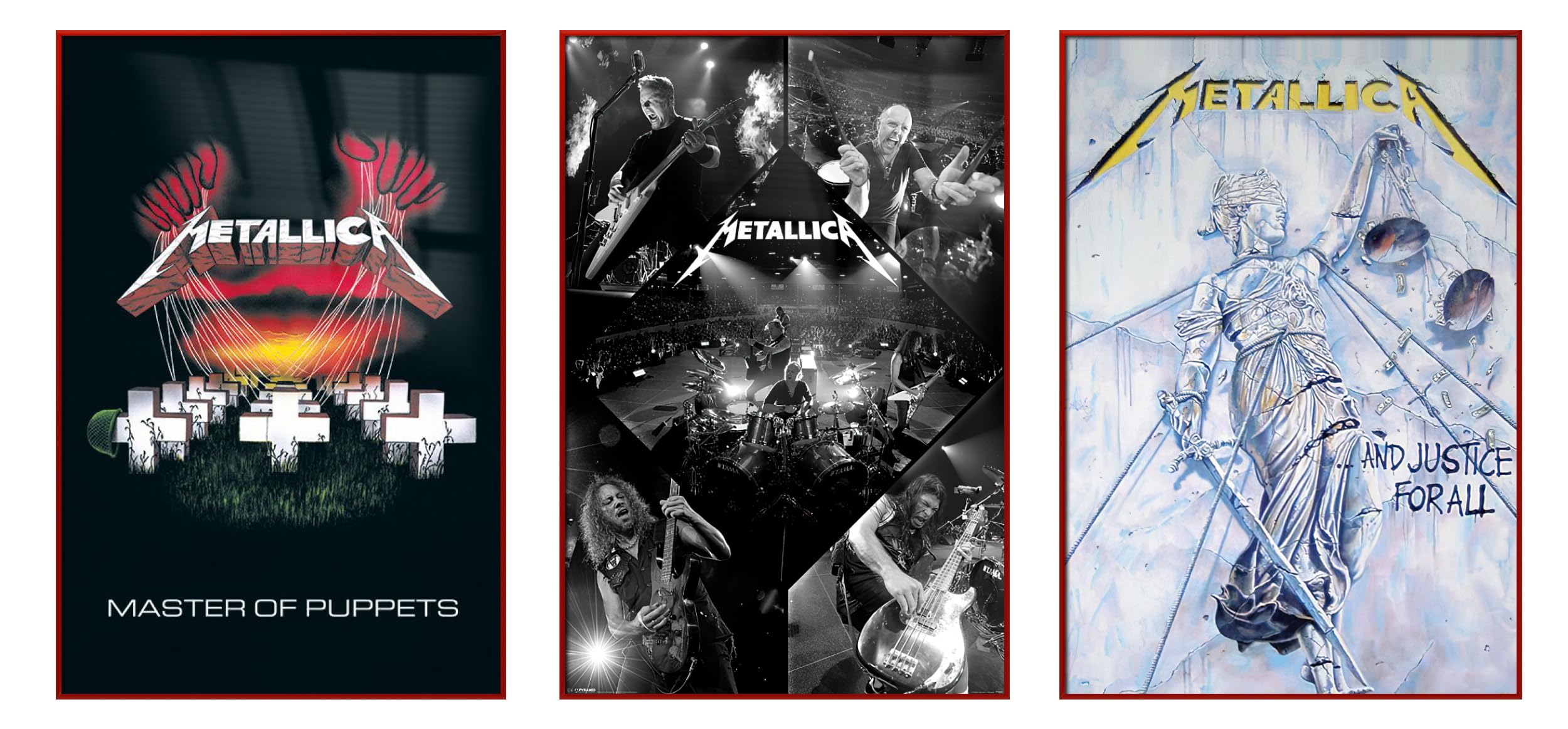Amazon.com: Metallica - Framed 3 Piece Music Poster Set