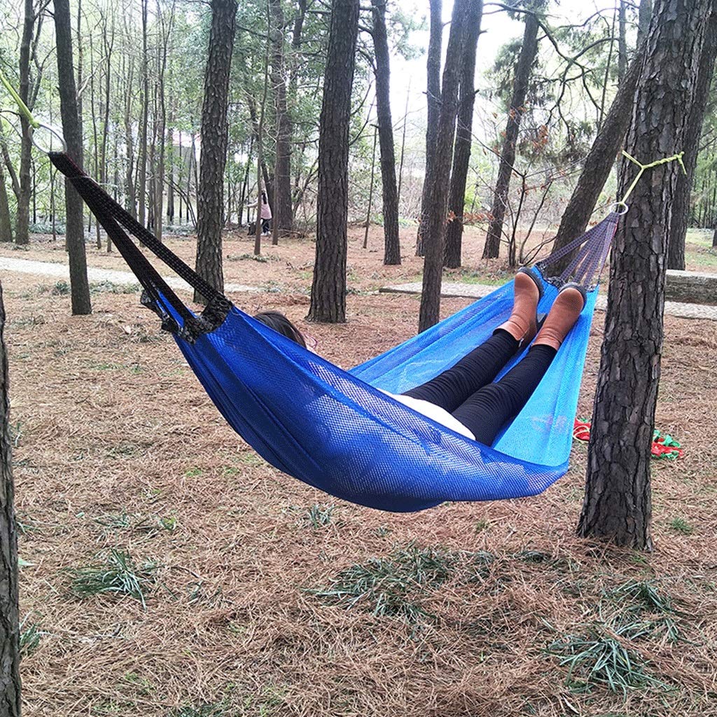 Amaca portatile, Amaca portatile in nylon e seta ghiacciata, amaca da campeggio, in rete traspirante fresca