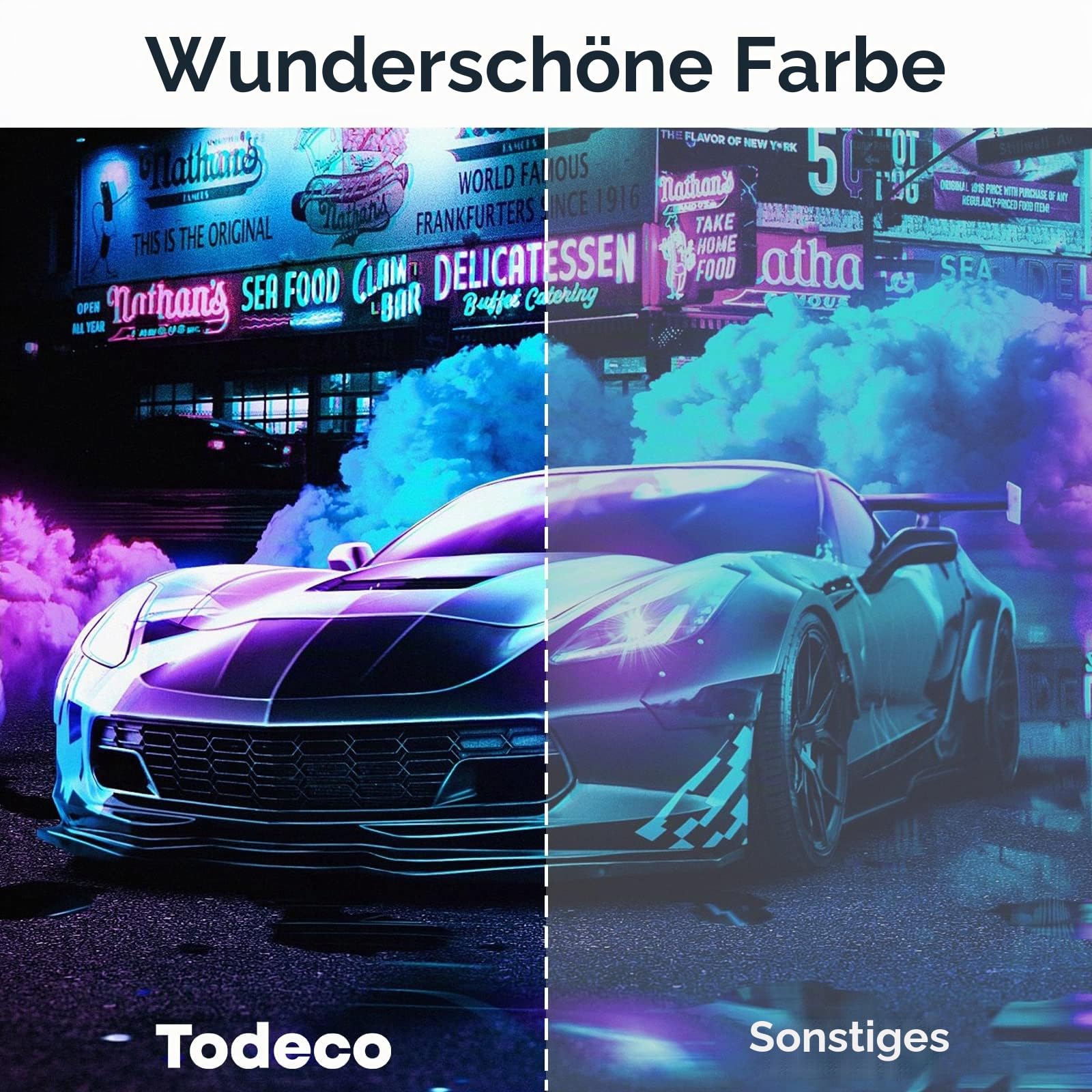Todeco Motor Beamer Leinwand Elektrisch, Hängeleinwand 84 Zoll 128 x 170 cm, Format 4:3, Heimkino mit 4K Full HD 3D, Rolloleinwand für Heimkino und Präsentation, mit Fernbedienung