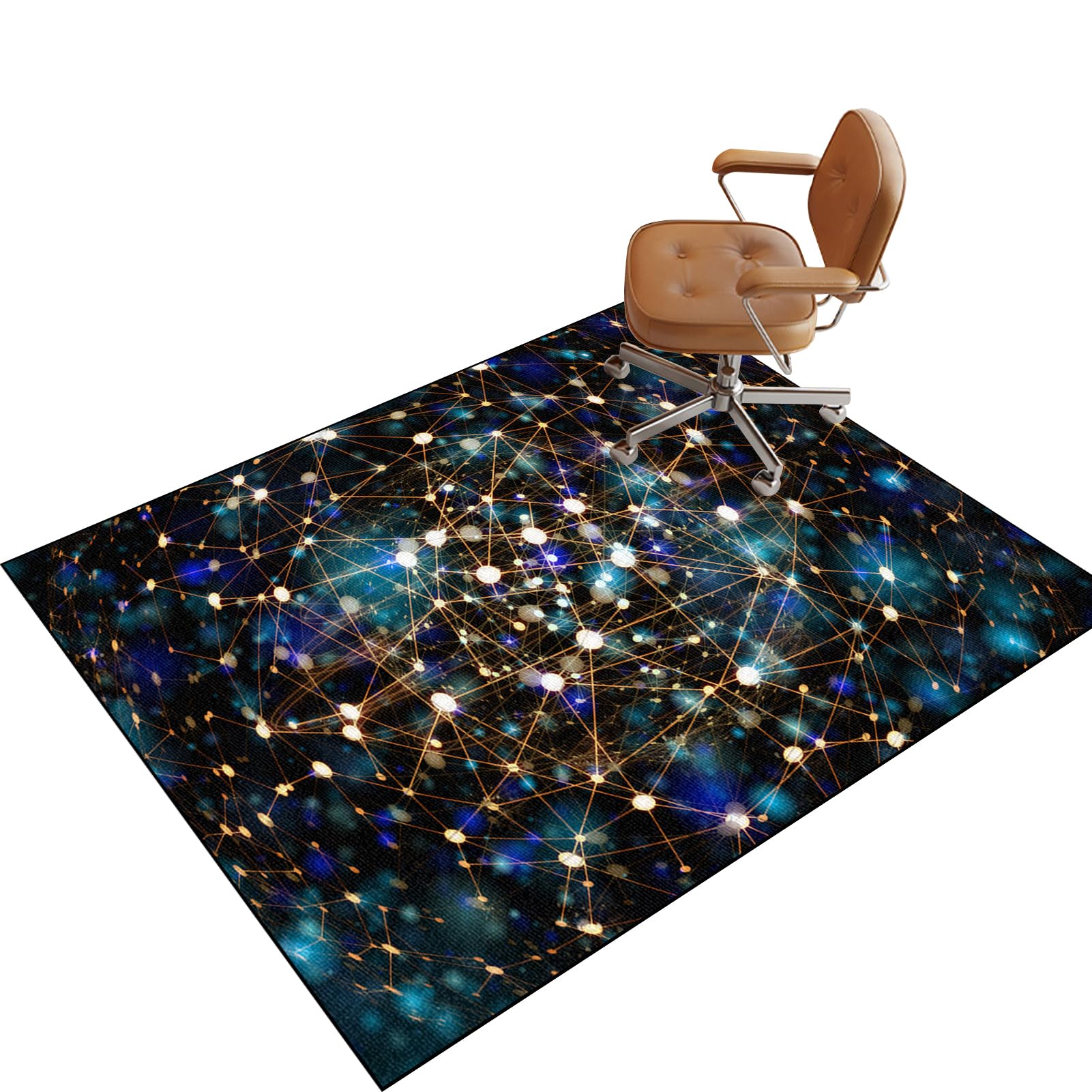 Heavy Duty Office Chair Mats for Hardwood Floor, Large Anti-Slip Desk Chair Mat for Carpet Floors, Gaming Computer Chair Rug for Home, Floor Protector Mat, Rolling Chair Glides Easily 130 x 150 cm