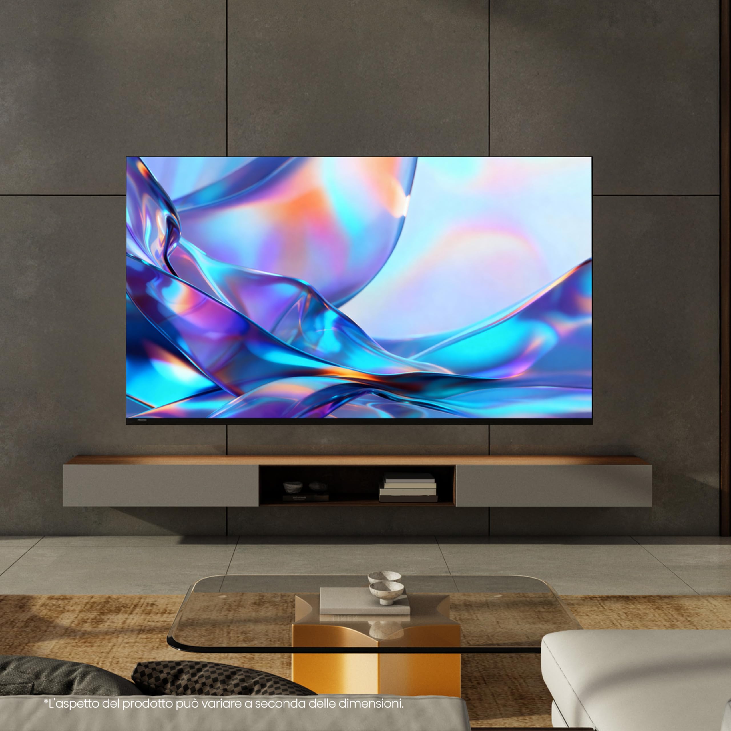 Hisense Smart TV QLED 55" 4K 55A7S, 60Hz, Audio Dolby Atmos, Designed Unibody Slim, VIDAA OS con 1000+ APP, Dolby Vision IQ, HDR 10+, Game Mode Plus, BT, Wifi, Alexa Built-in, AirPlay2, lativù 4K