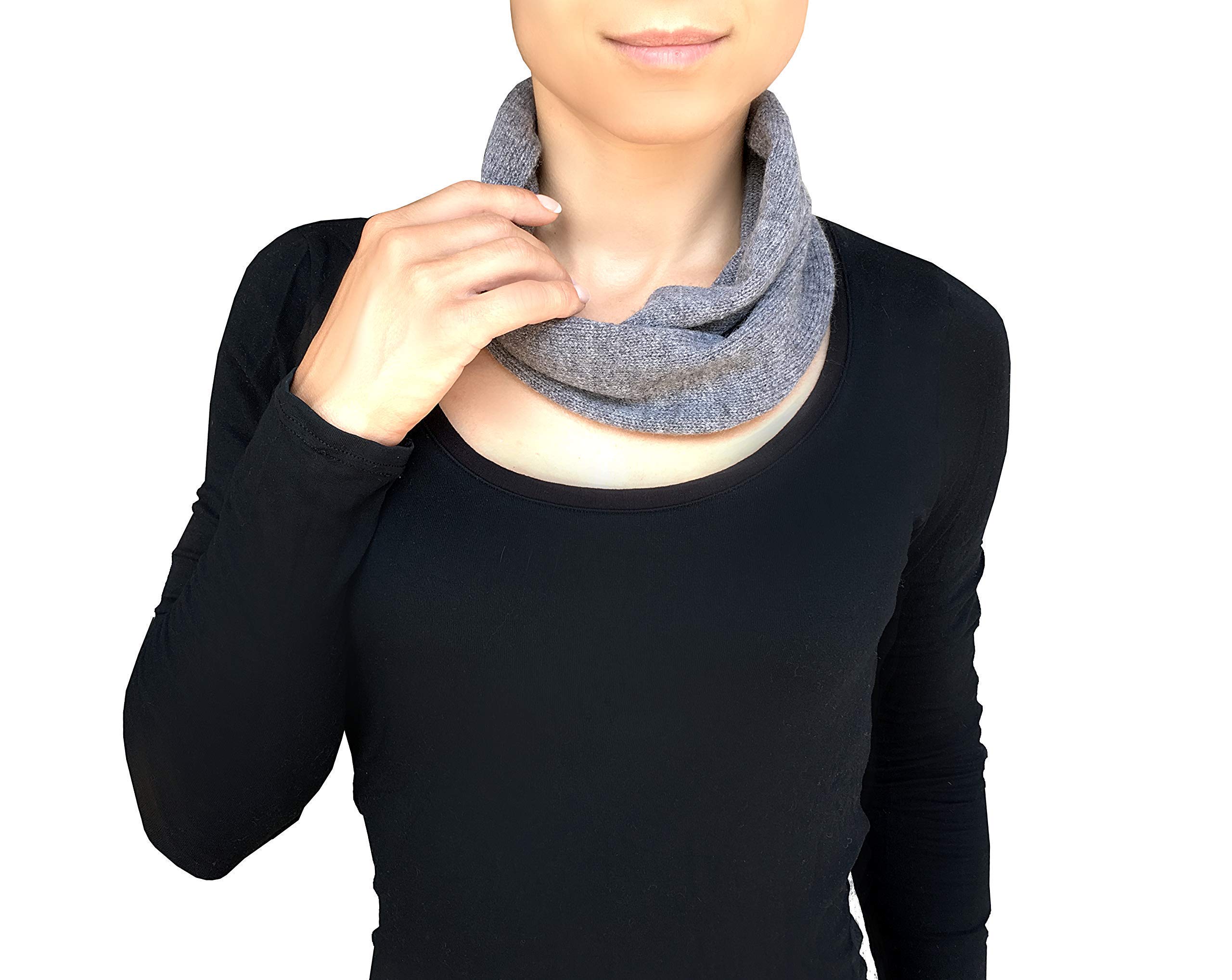Scalda Collo Sciarpa Donna Cachemire Grigio