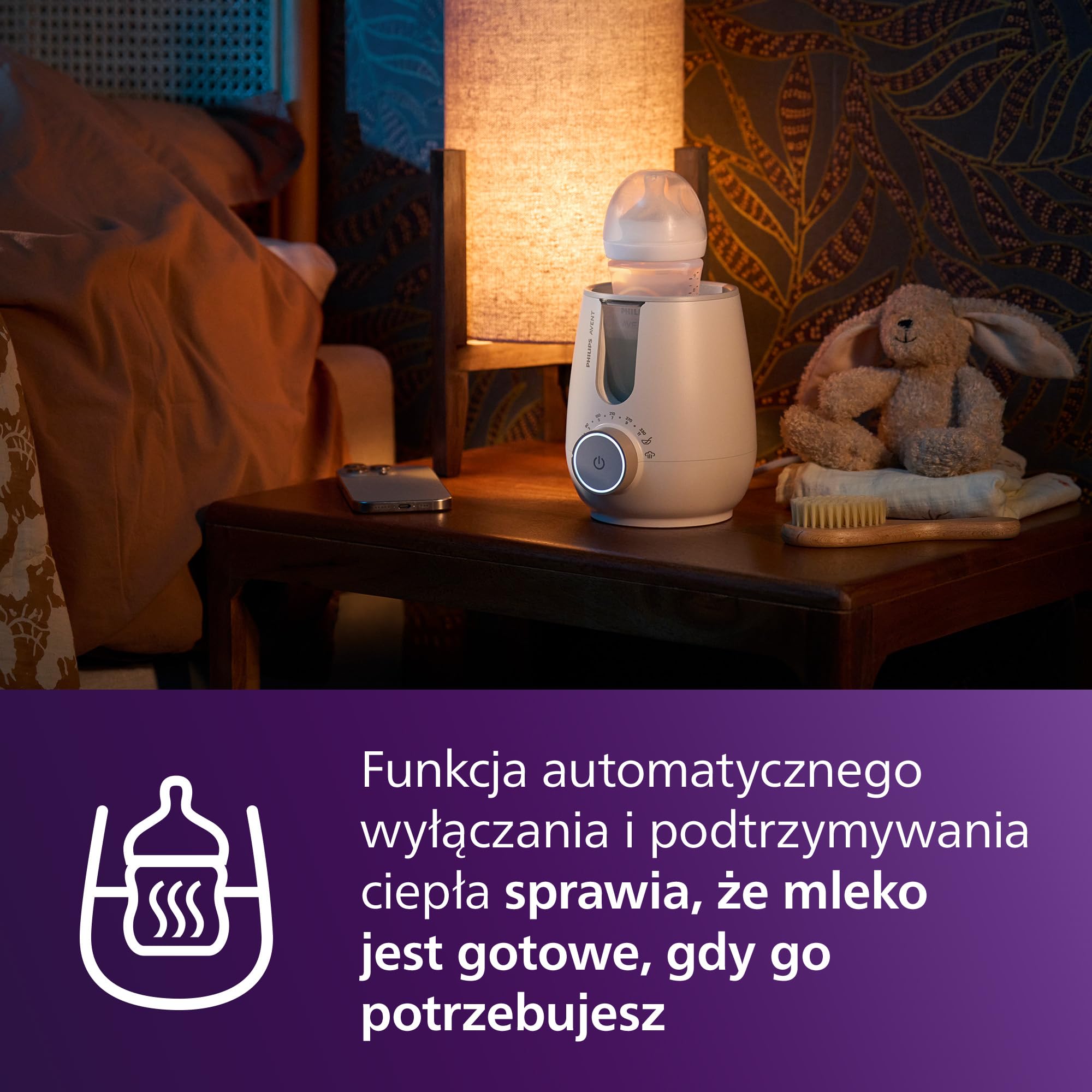 Philips Avent Premium podgrzewacz do butelek i sterylizator 2 w 1 w szpitalu, z inteligentnym czujnikiem temperatury, SCF359/00