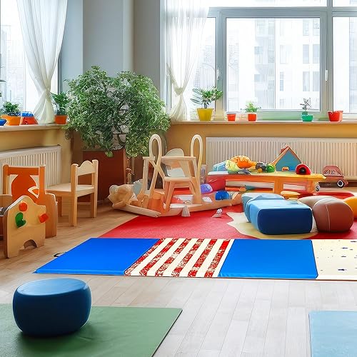 Miniatura 4 de BalanceFrom All Purpose 4'x10'x2" Extra Thick High Density Anti Tear Gymnastics Gym Folding Exercise Aerobics Mats, Multiple Colors