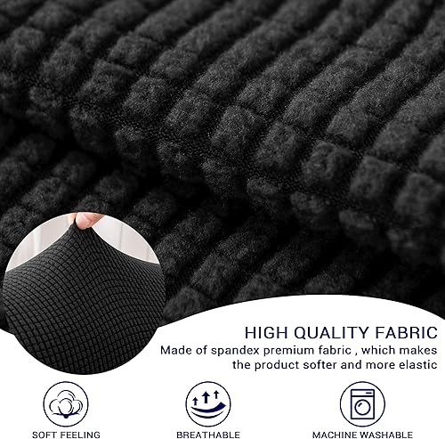 Miniatura 6 de SUBRTEX Fundas elásticas para reposabrazos de elastano para sillas, sofá, sillón, fundas para sofá reclinable con pasadores giratorios, 2 unidades