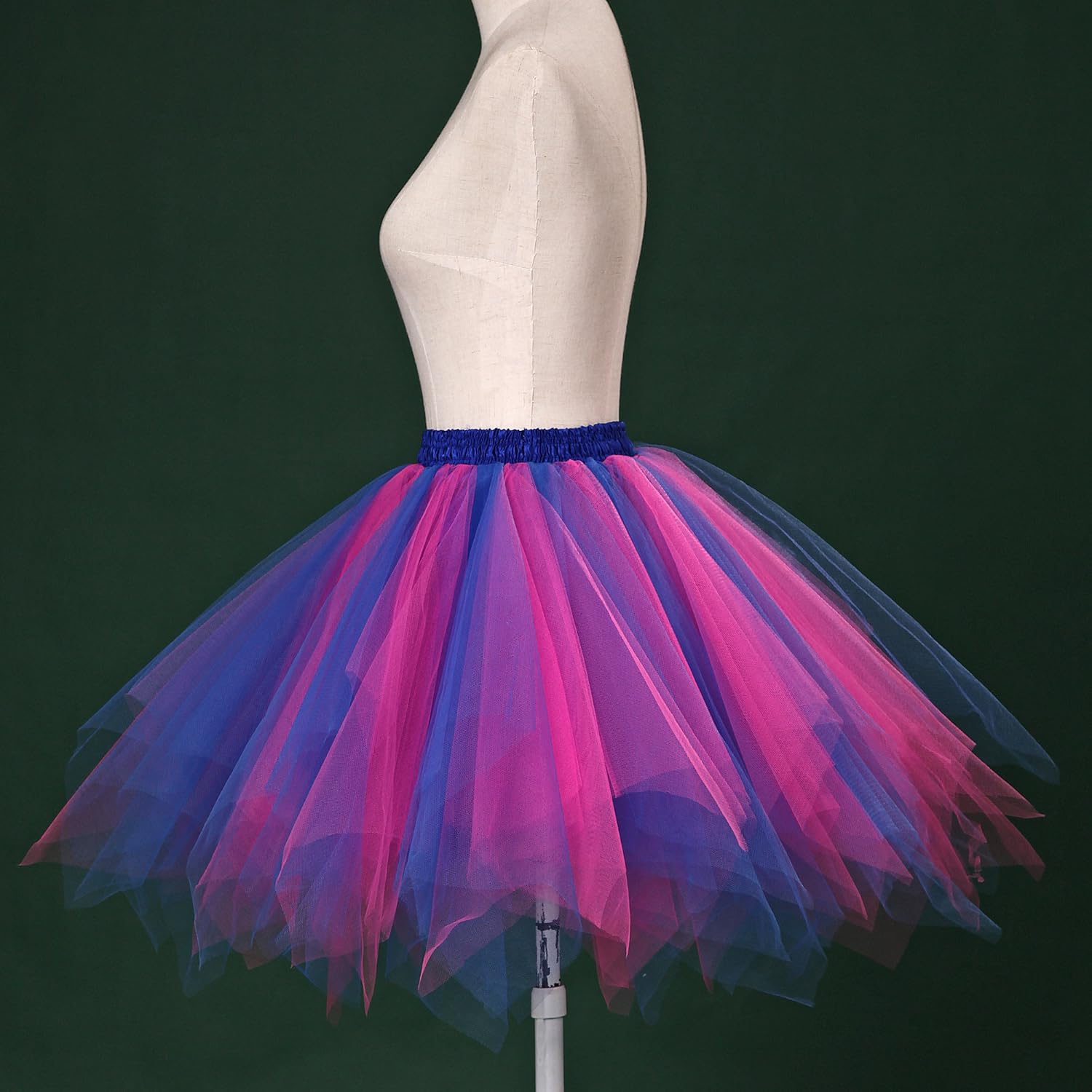 Honeystore Women's Short Vintage Ballet Bubble Puffy Tutu Petticoat Skirt - Image 5