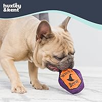Vista 4 de Huxley & Kent Juguete Divertido de Halloween para Perros con Chirriador – Juguetes Chirriantes Power Plush para Perros Pequeños – Animal de Peluche