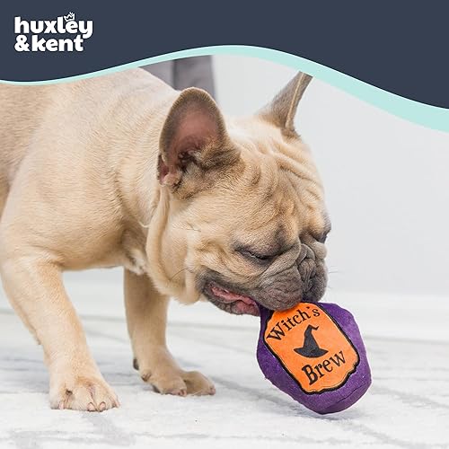 Miniatura 4 de Huxley & Kent Juguete divertido de Halloween para perros con chirriador, juguetes chirriantes de felpa para perros pequeños, animal de peluche