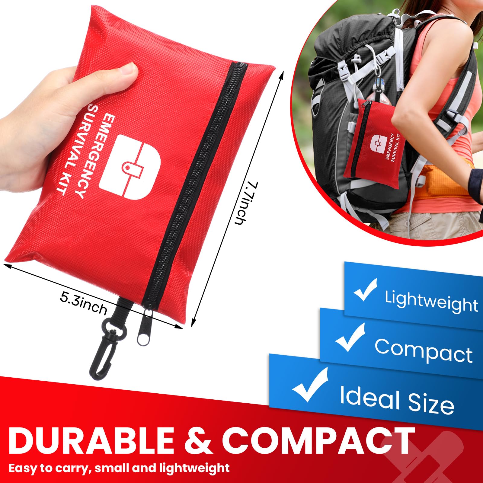 Geiserailie 522 pezzi Bulk Mini Kit di pronto soccorso Kit di sopravvivenza da viaggio Attrezzature di emergenza Viaggio Must Haves per la casa, auto, escursionismo, posto di lavoro all'aperto