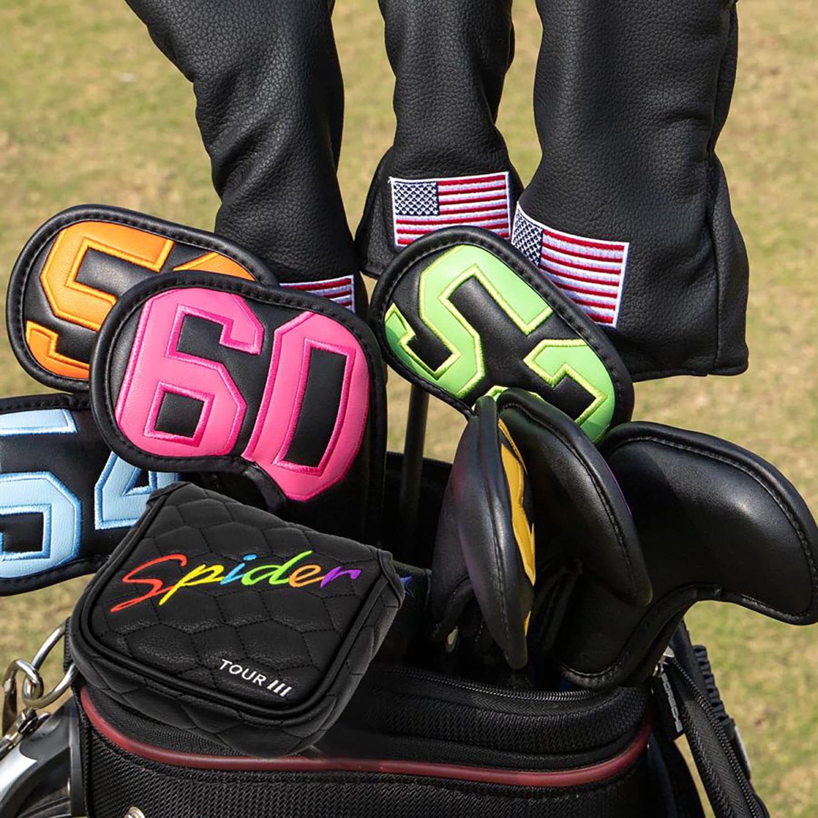 Amazon.co.jp: ゴルフ ヘッドカバー パターカバー マレット用 センター