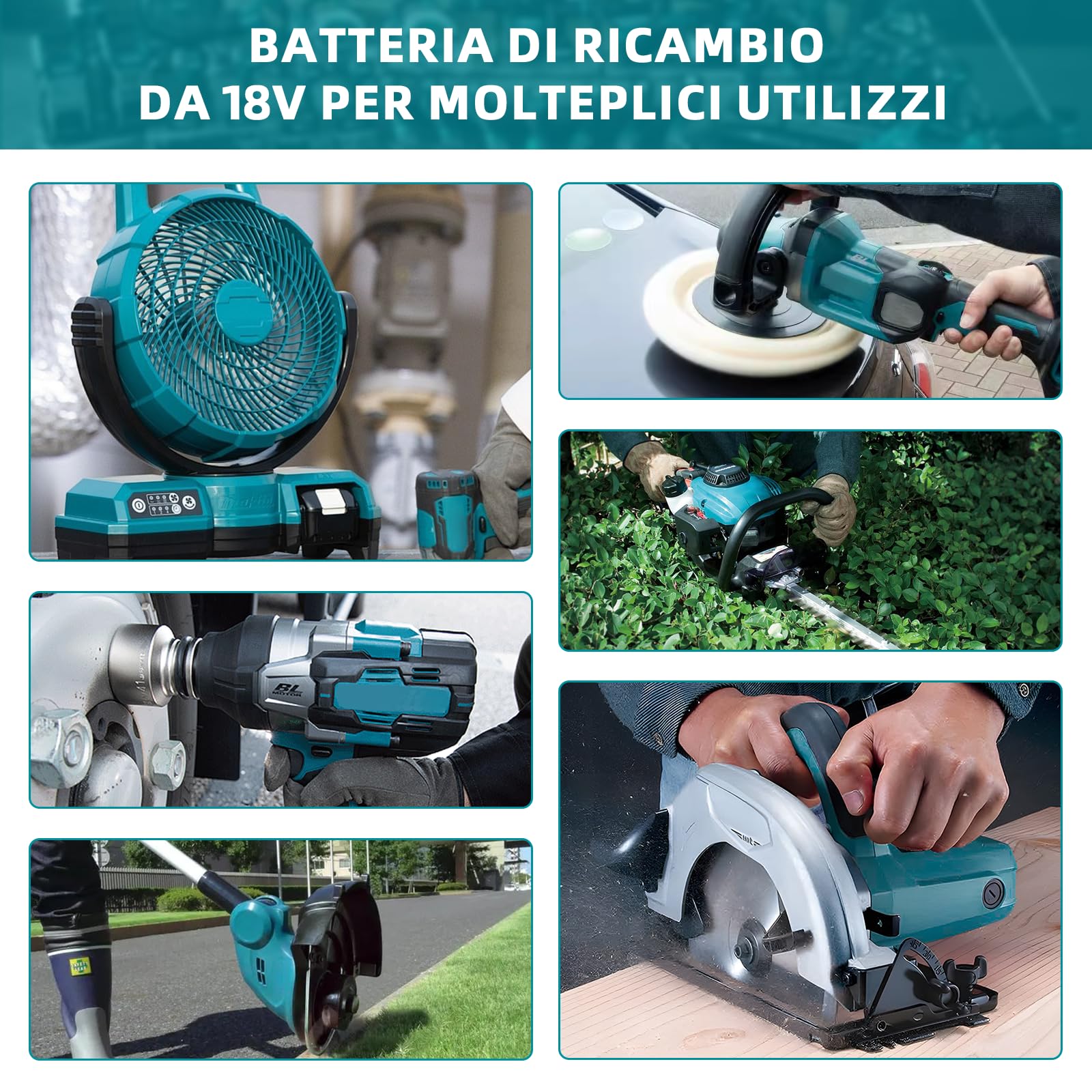 Batteria di ricambio per batteria Makita 18V: 2 batterie di ricambio Li-ion 5,0Ah/5000mAh ad alta capacità, compatibile con BL1860 BL1840 BL1830 BL1815 BL1835 BL1850B BL1845 BL1850 194205-3