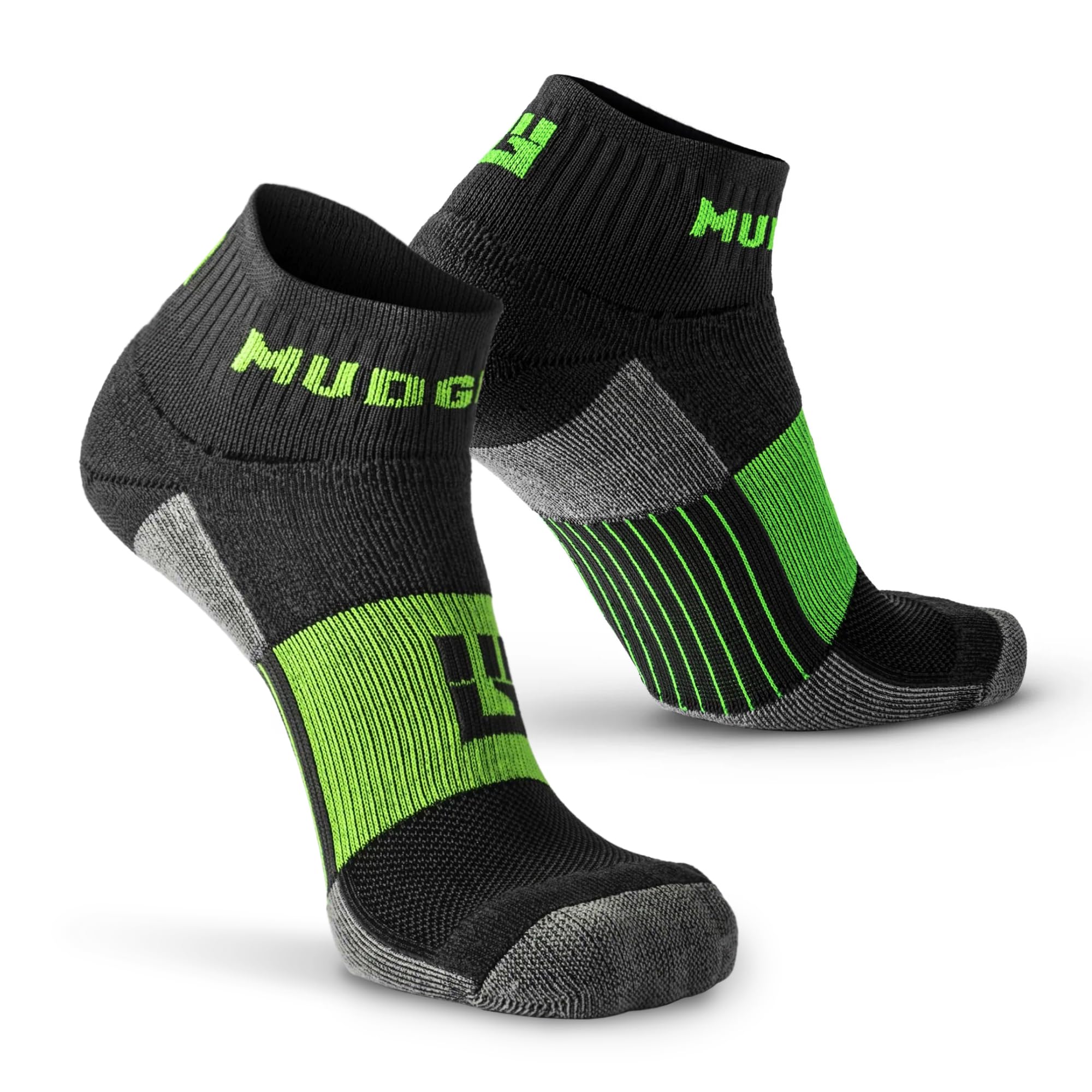 MudGear - Calcetines para trail running unisex, fabricados en EE. UU., 2 pares