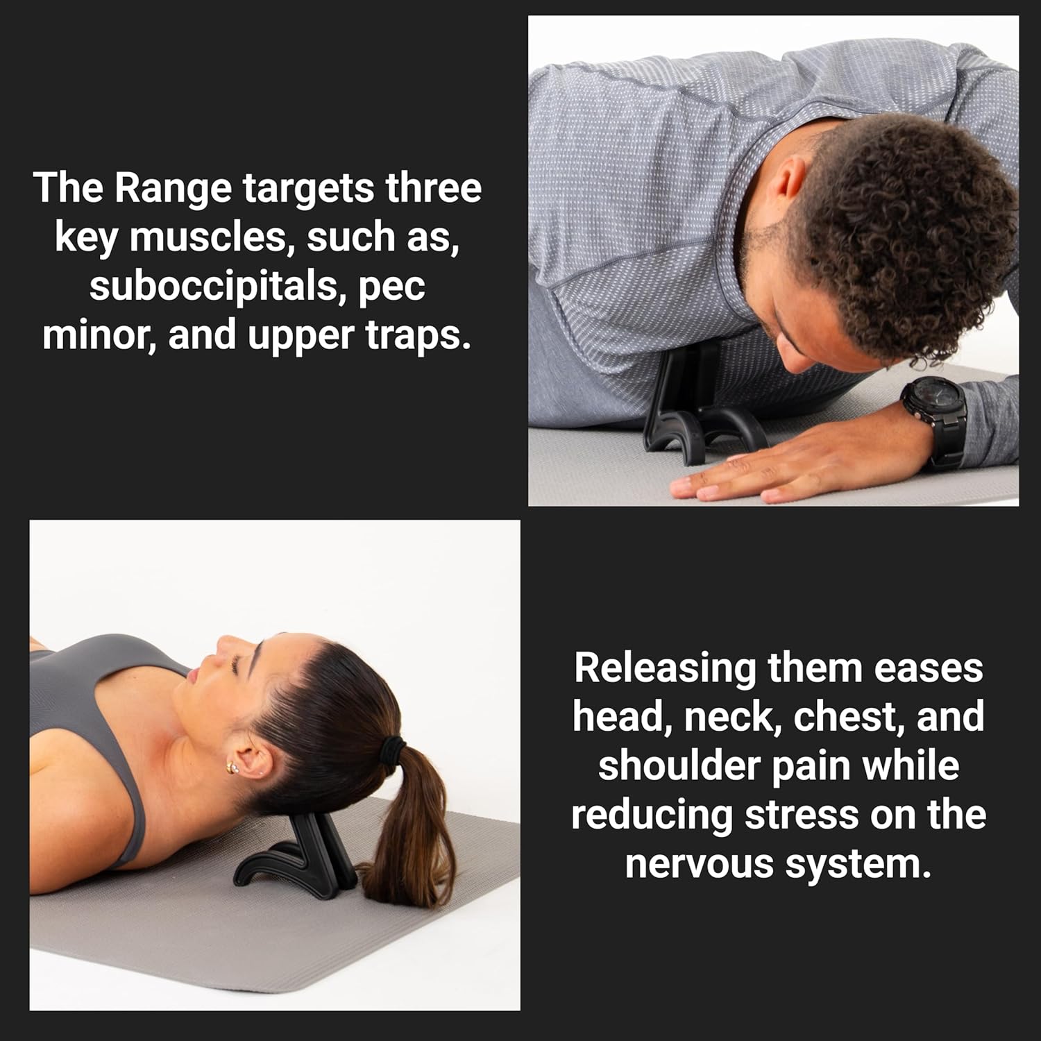 Aletha Health The Range | Neck & Shoulders Deep Tissue Muscle Release Tool | Upper Body Massage | Headache, Neck, Shoulder Pain Relief | Suboccipitals, PEC Minor, Upper Trap | Posture & Mobility