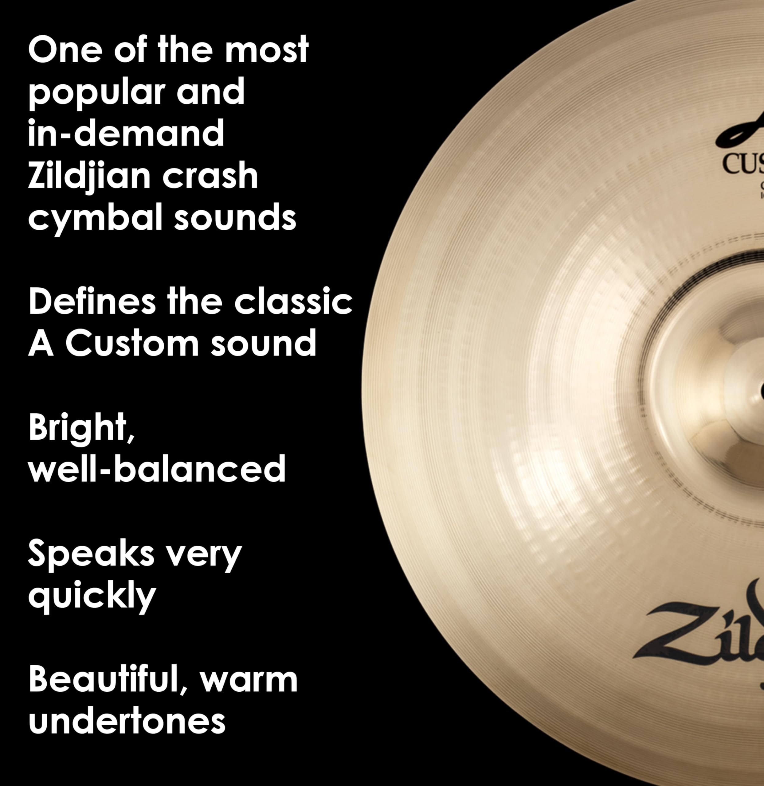 Amazon.com: Zildjian 17 inch A Custom Crash Cymbal