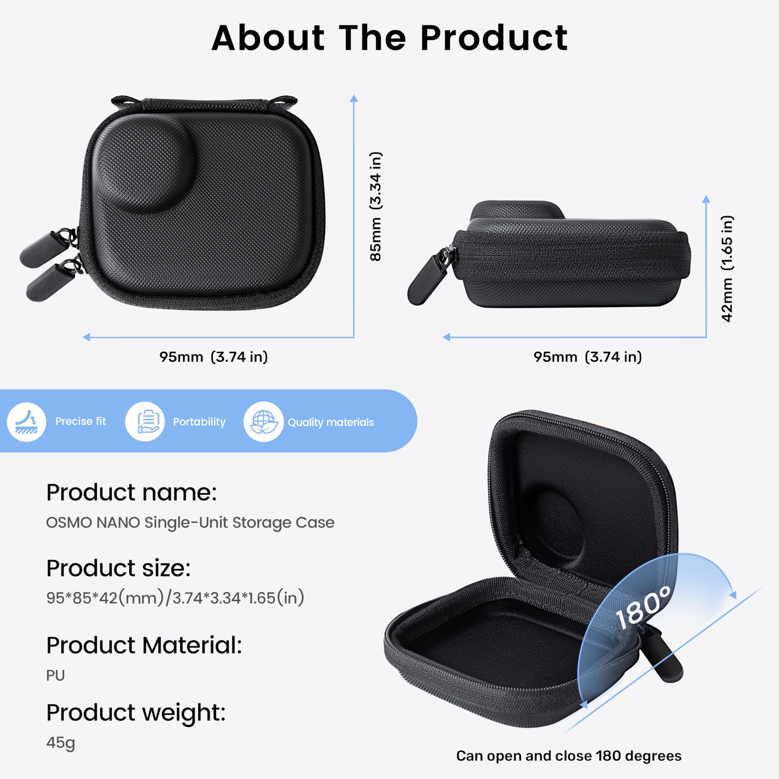 STARTRC PHOTO Osmo Nano Sac de Rangement Portable pour DJI Osmo Nano Étui Rigide
