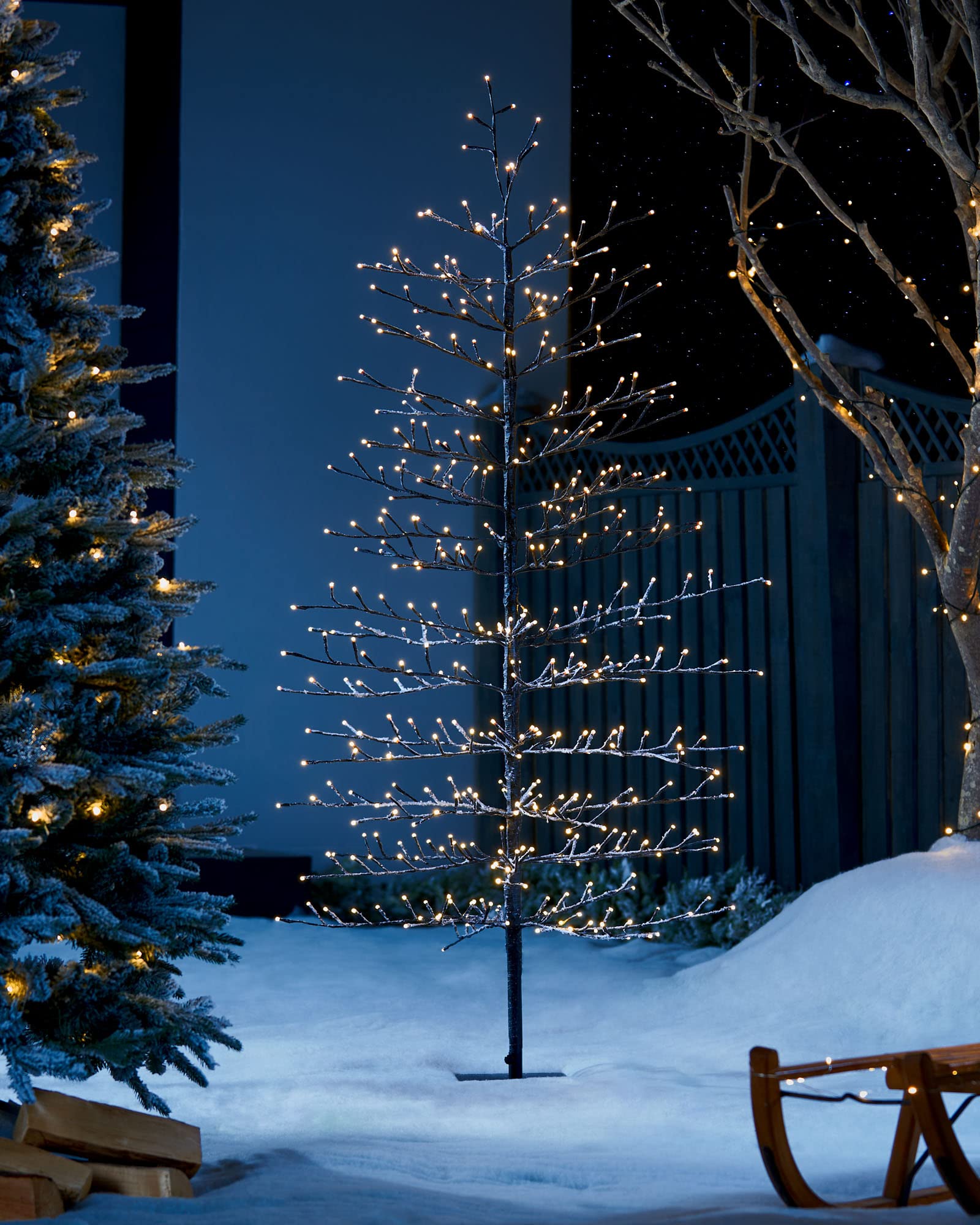 White pre lit outdoor christmas tree Clearance