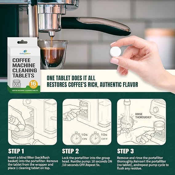 Espresso Machine Cleaning Tablet Coffee Maker Cleaner Blister 16tab