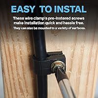 Vista 3 de STEREN Coaxial Cable Clips - Cable Holder - Siding Clips for Hanging - Cord Holder for Desk - Cable Clamps - Cord Clip - Wire Organizer Clips - Tv