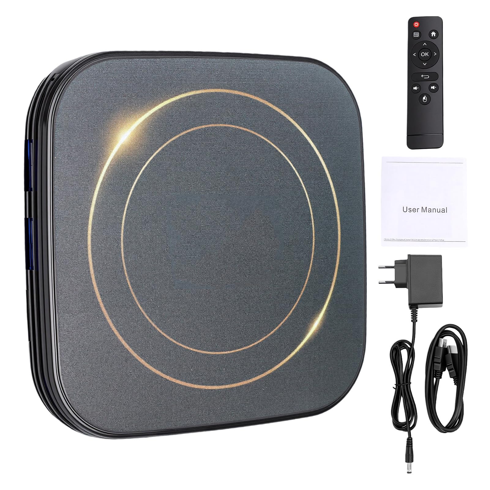 Domary TV Box 8K Ultra HD, Lettore Multimediale in Streaming WiFi Dual | Quad-core Cortex A53, GPU Mali G31, Decodifica H.265/VP9, Doppia Banda 2.4G/5G, Ethernet 100M, Uscita 4K/8K
